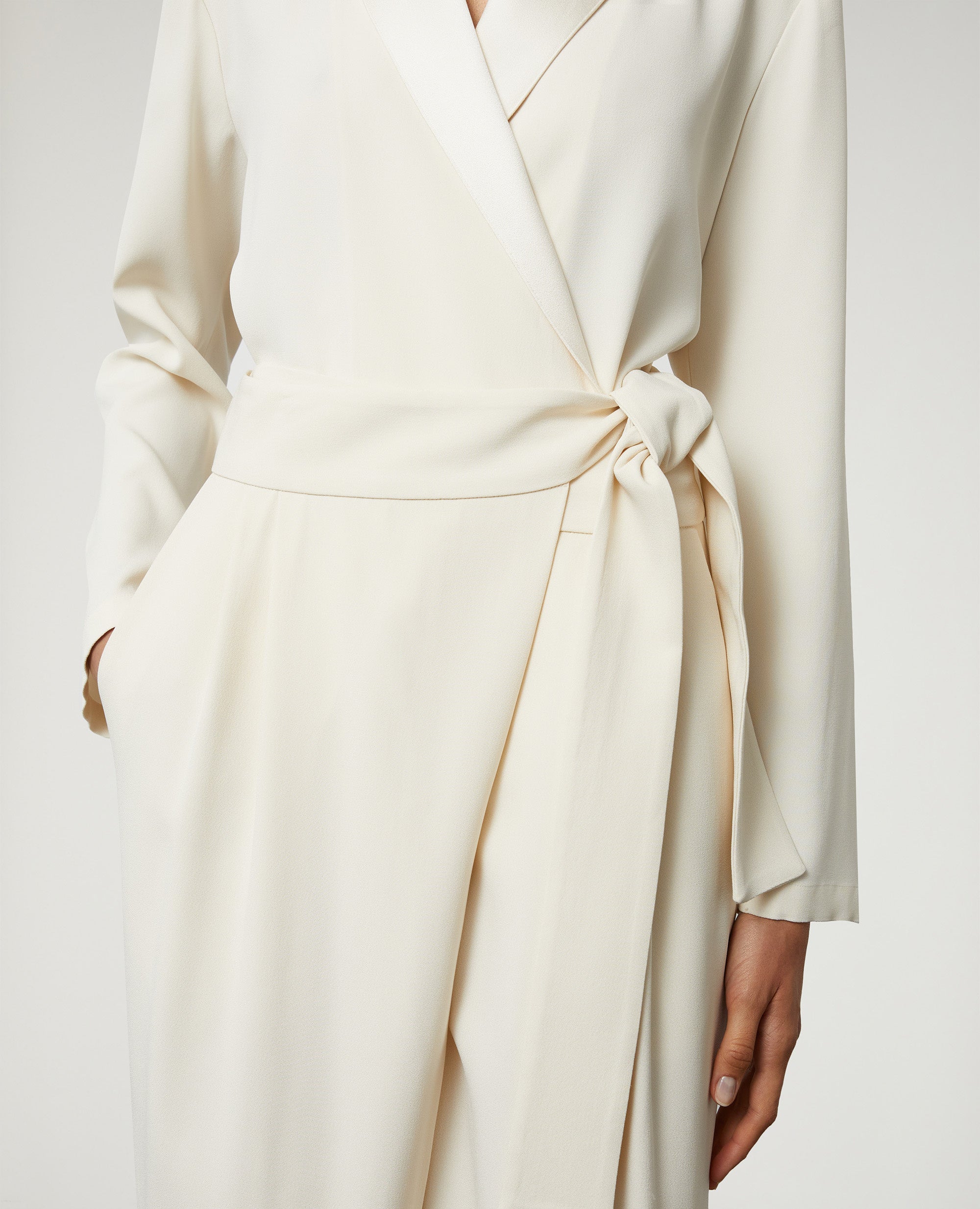 Pantalone palazzo in crêpe envers satin-NATURALE-NATURAL-NATURAL-NATURLICH-NATUREL