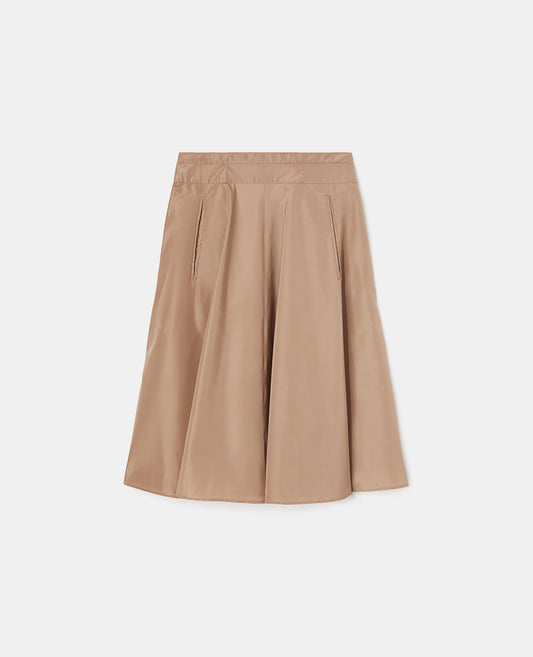 Gonna a ruota in Taffetà-CAMMELLO-CAMEL-CAMELLO-KAMEL-CAMEL