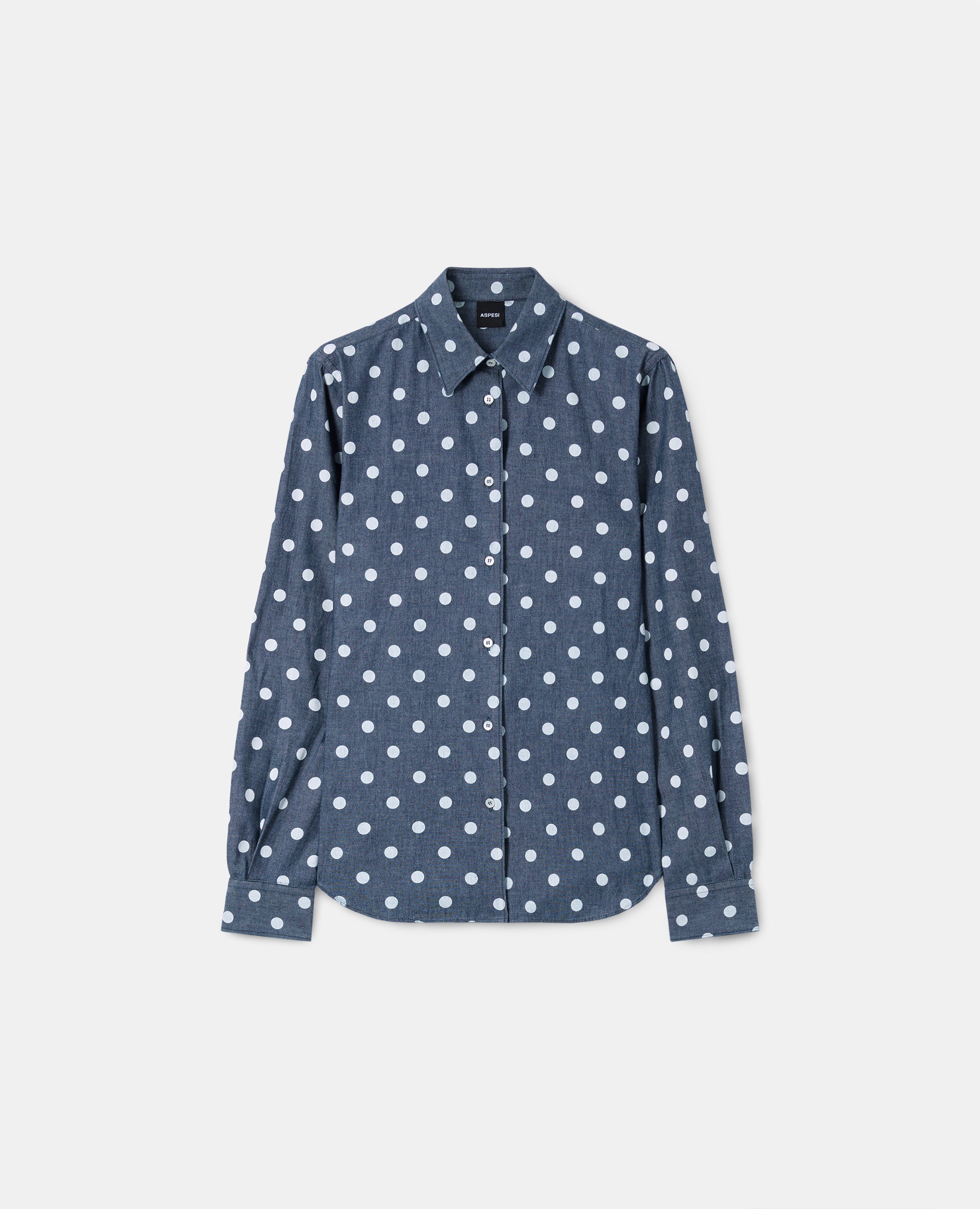 Camicia classica in chambray-STAMPA POIS-STAMPA POIS-STAMPA POIS-STAMPA POIS-STAMPA POIS