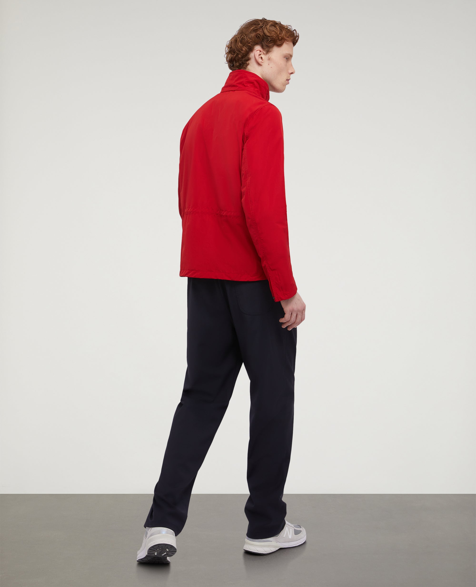 Giubbotto STRINGA in Taffetà water-repellent-ROSSO-RED-ROJO-ROT-ROUGE