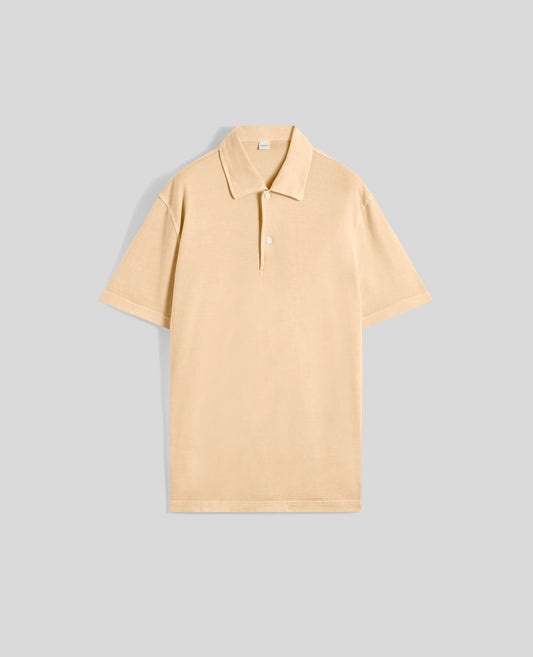 POLO IN JERSEY DI COTONE-GIALLO-YELLOW-AMARILLO-GELB-JAUNE