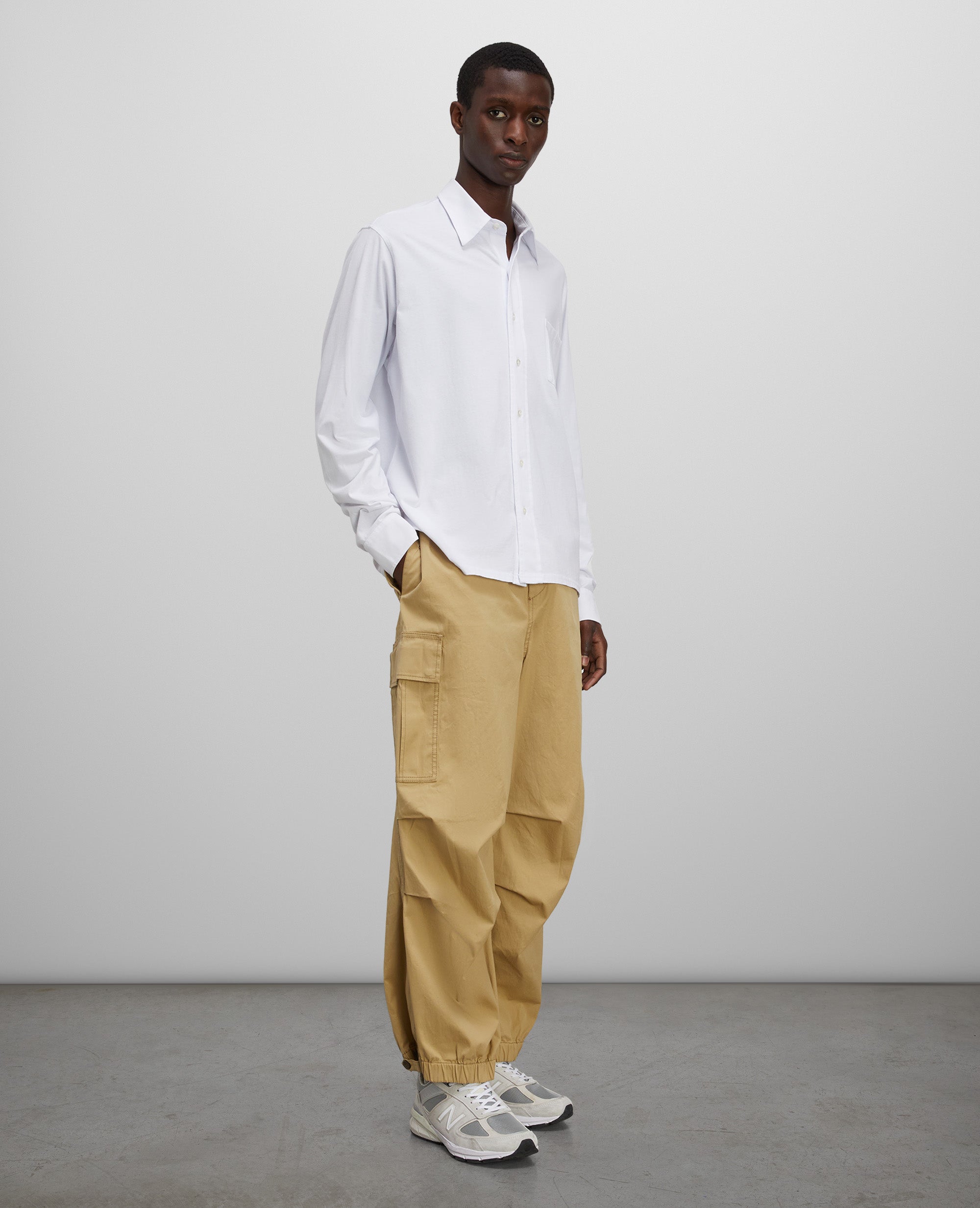 CAMICIA IN JERSEY DI COTONE-BIANCO-WHITE-BLANCO-WEISS-BLANC