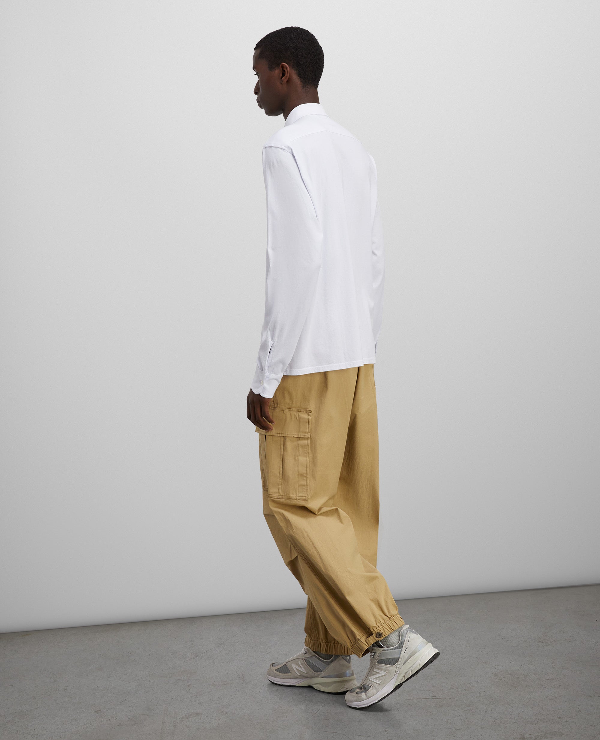 CAMICIA IN JERSEY DI COTONE-BIANCO-WHITE-BLANCO-WEISS-BLANC