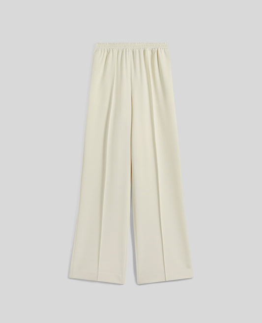 PANTALONE IN CRÊPE CADY DI TRIACETATO-NATURALE-NATURAL-NATURAL-NATURLICH-NATUREL