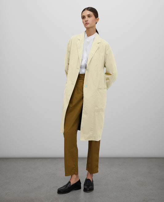 SOPRABITO MONOPETTO IN POPELINE DI COTONE-NATURALE-NATURAL-NATURAL-NATURLICH-NATUREL