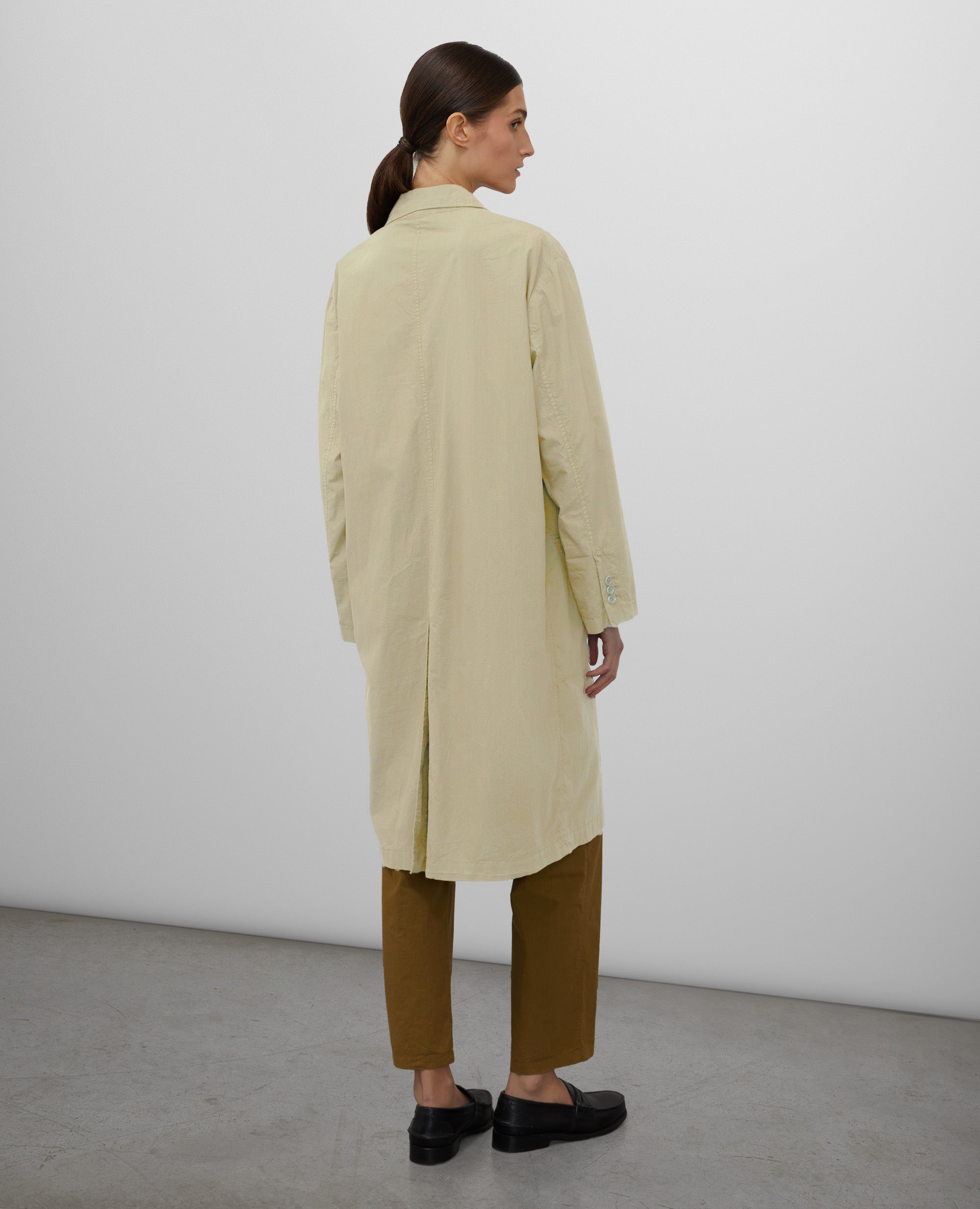 SOPRABITO MONOPETTO IN POPELINE DI COTONE-NATURALE-NATURAL-NATURAL-NATURLICH-NATUREL