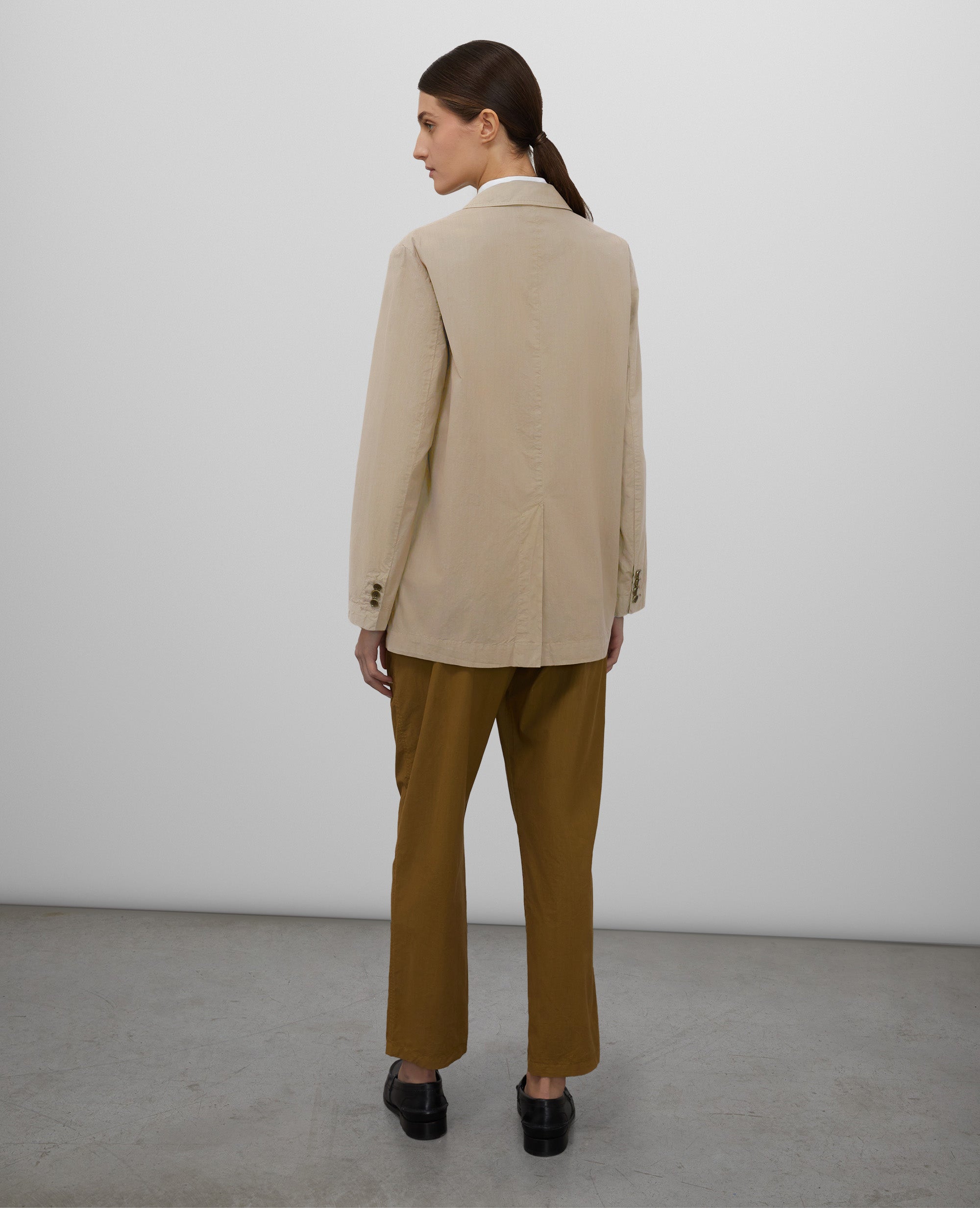 CABAN DOPPIOPETTO IN POPELINE DI COTONE-COLONIALE-COLONIAL BEIGE-COLONIAL-KOLONIALBEIGE-COLONIAL