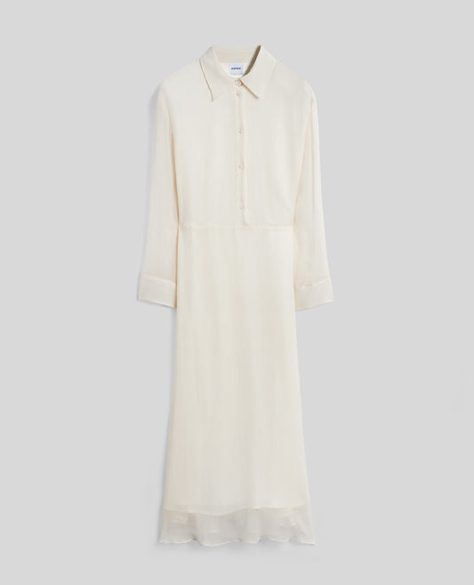 ABITO IN CREPON DI SETA-NATURALE-NATURAL-NATURAL-NATURLICH-NATUREL