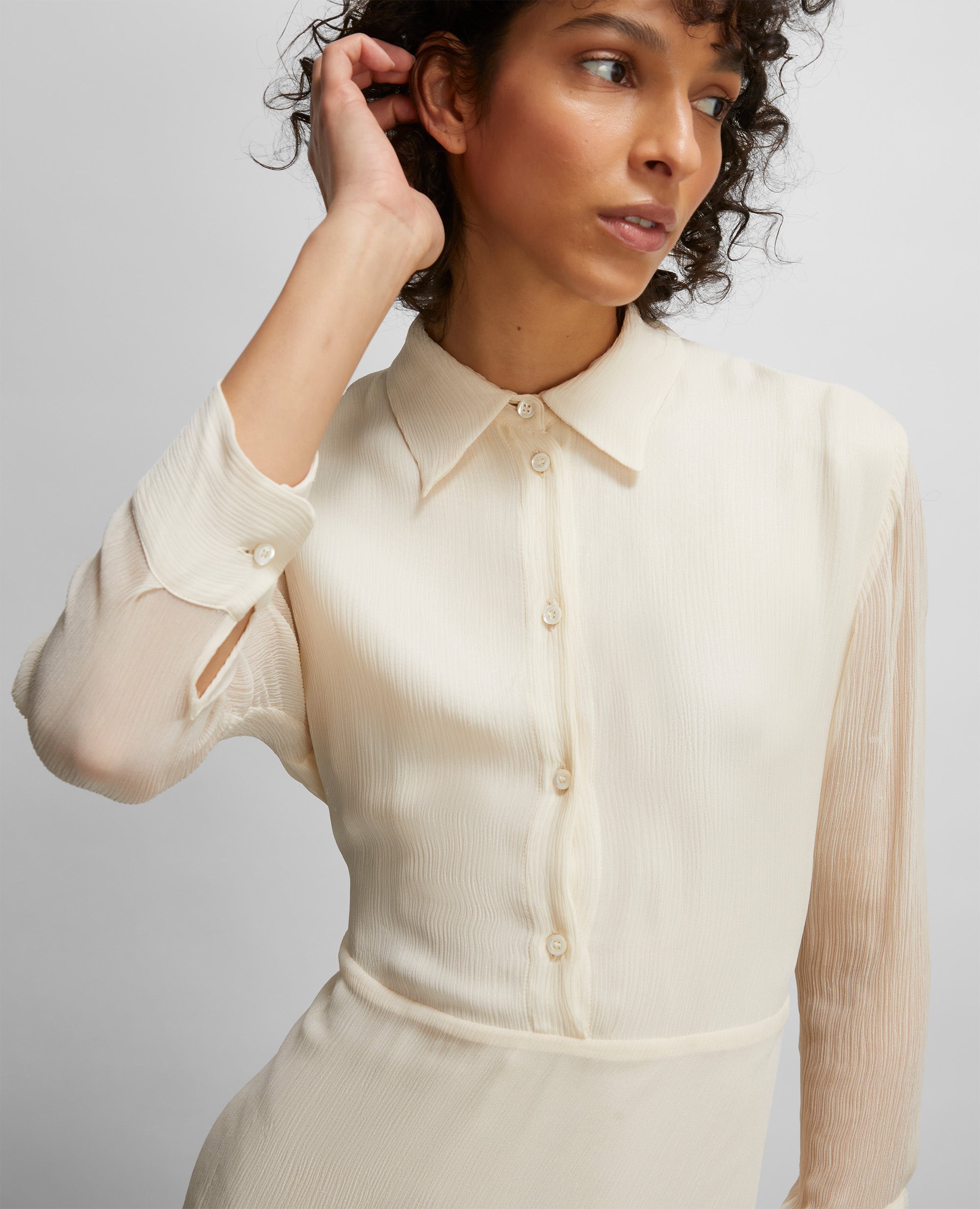 ABITO IN CREPON DI SETA-NATURALE-NATURAL-NATURAL-NATURLICH-NATUREL