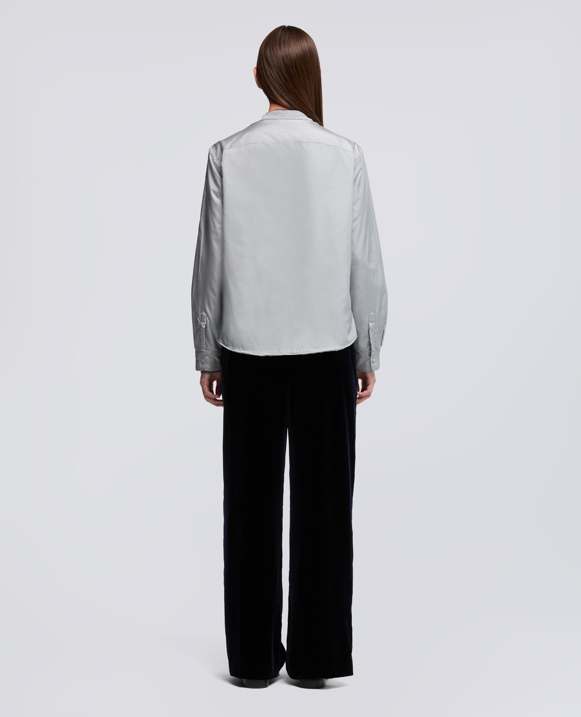 GIACCA CAMICIA IN TAFFETÀ TECNICO-GRIGIO-GREY-GRIS-GRAU-GRIS