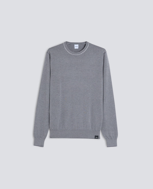 MAGLIA GIROCOLLO IN MISTO COTONE-GRIGIO/FUMO-GRIGIO/FUMO-GRIGIO/FUMO-GRIGIO/FUMO-GRIGIO/FUMO