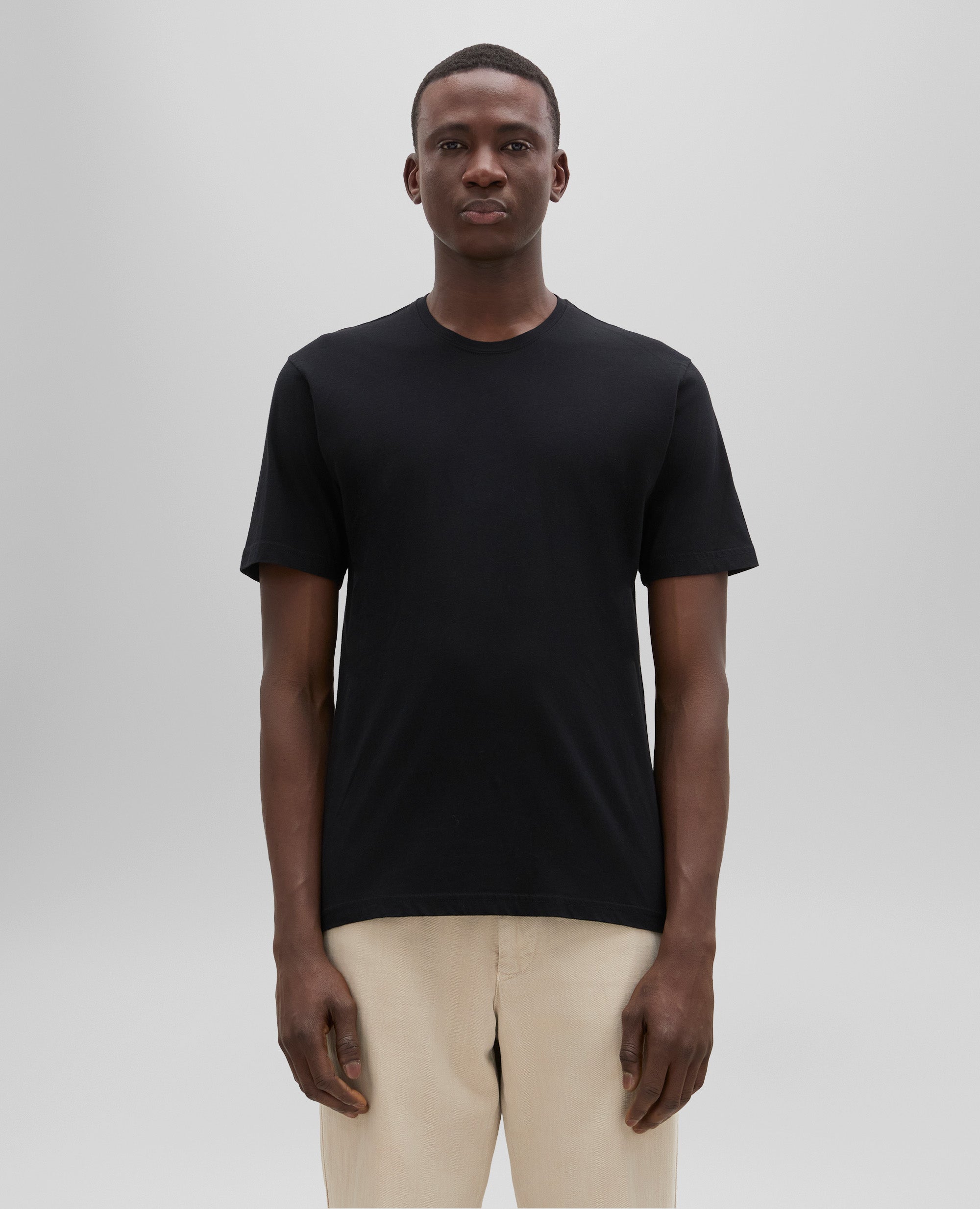 トップス THE SHISHIKUI COTTON NEP LONG TEE BLACK COTTON JERSEY VERTICALLY GRAFTED T-SHIRT WITH HEM SLITS