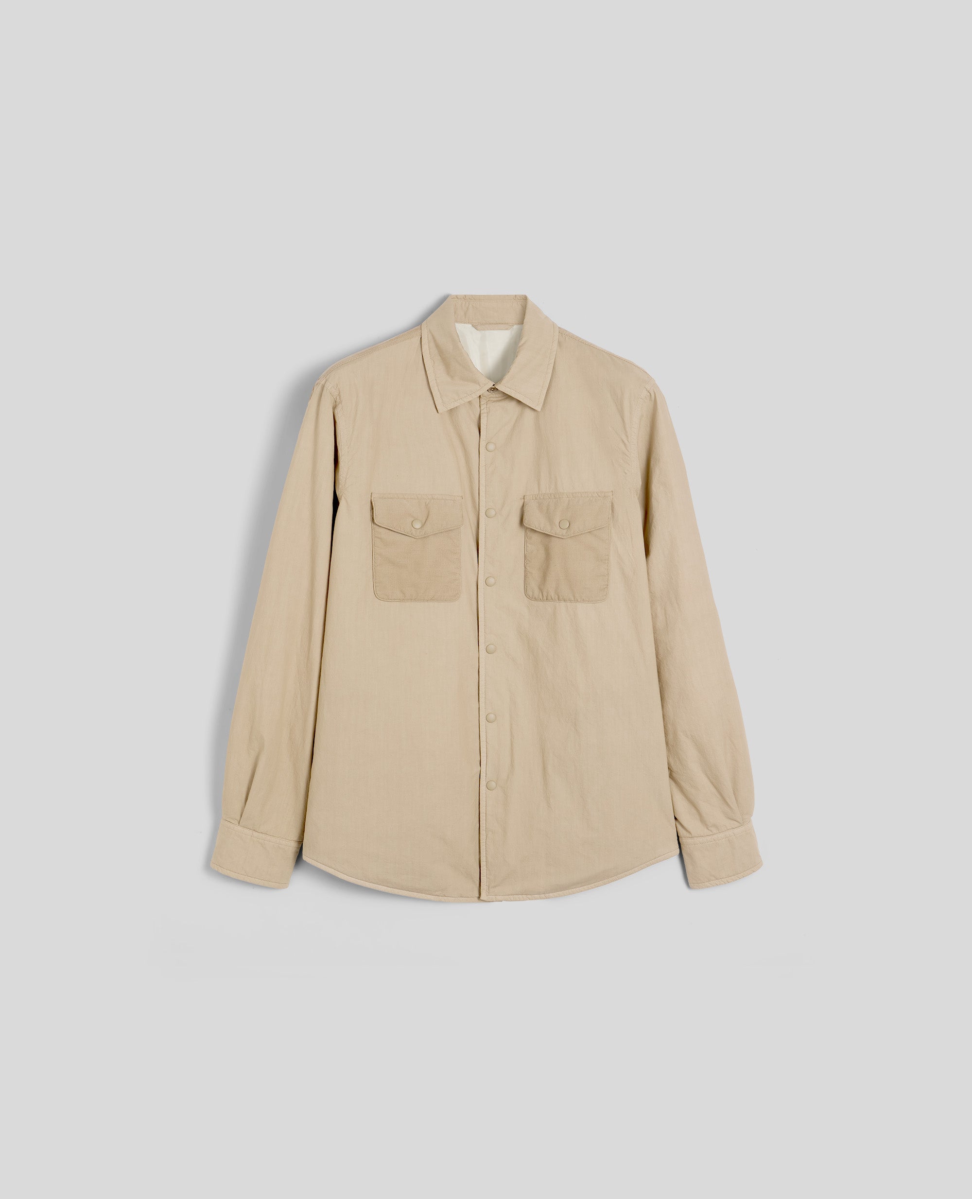 CAMICIA 13 PIU IN POPELINE DI COTONE-SABBIA-SAND-ARENA-SAND-SABLE