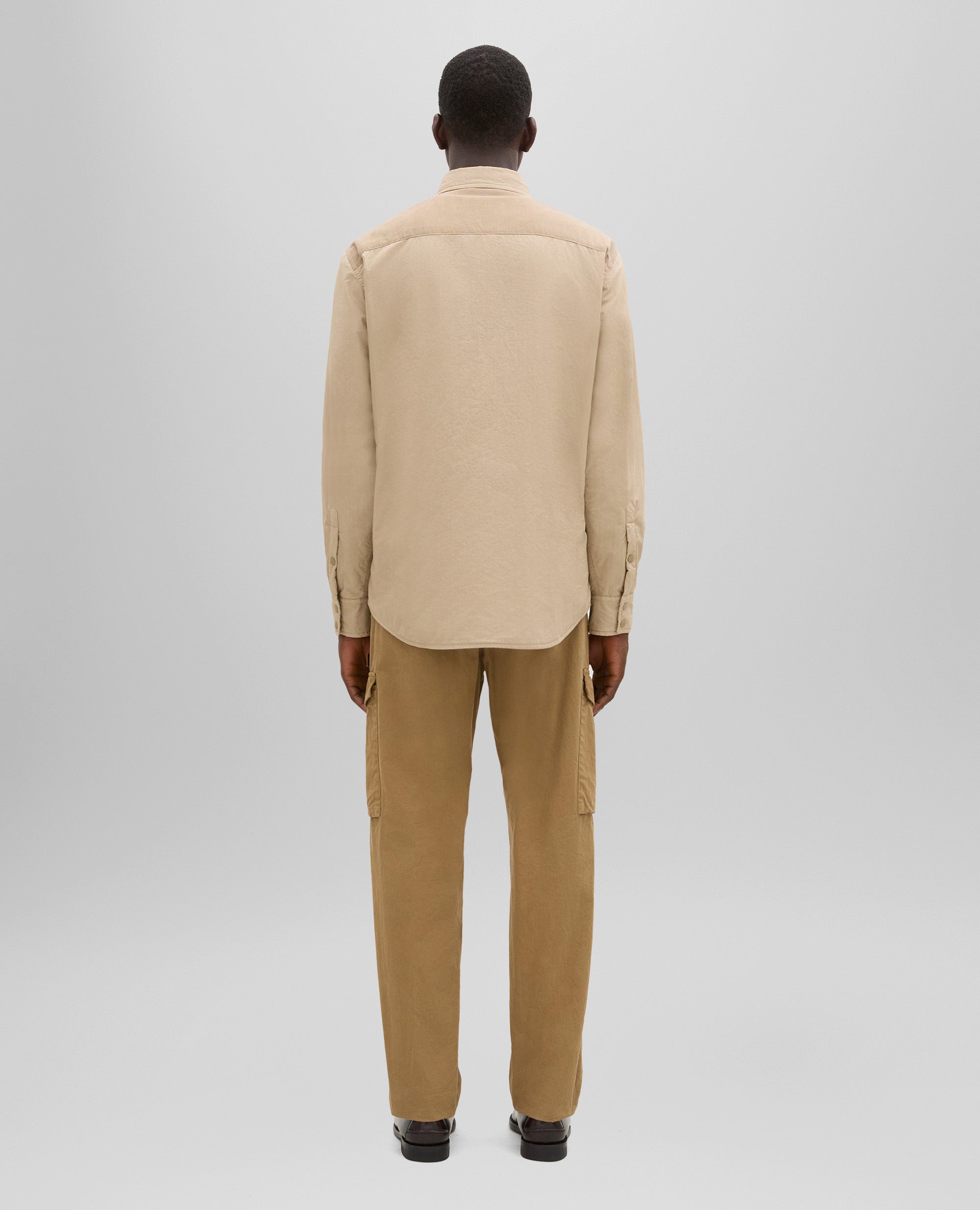 CAMICIA 13 PIU IN POPELINE DI COTONE-SABBIA-SAND-ARENA-SAND-SABLE