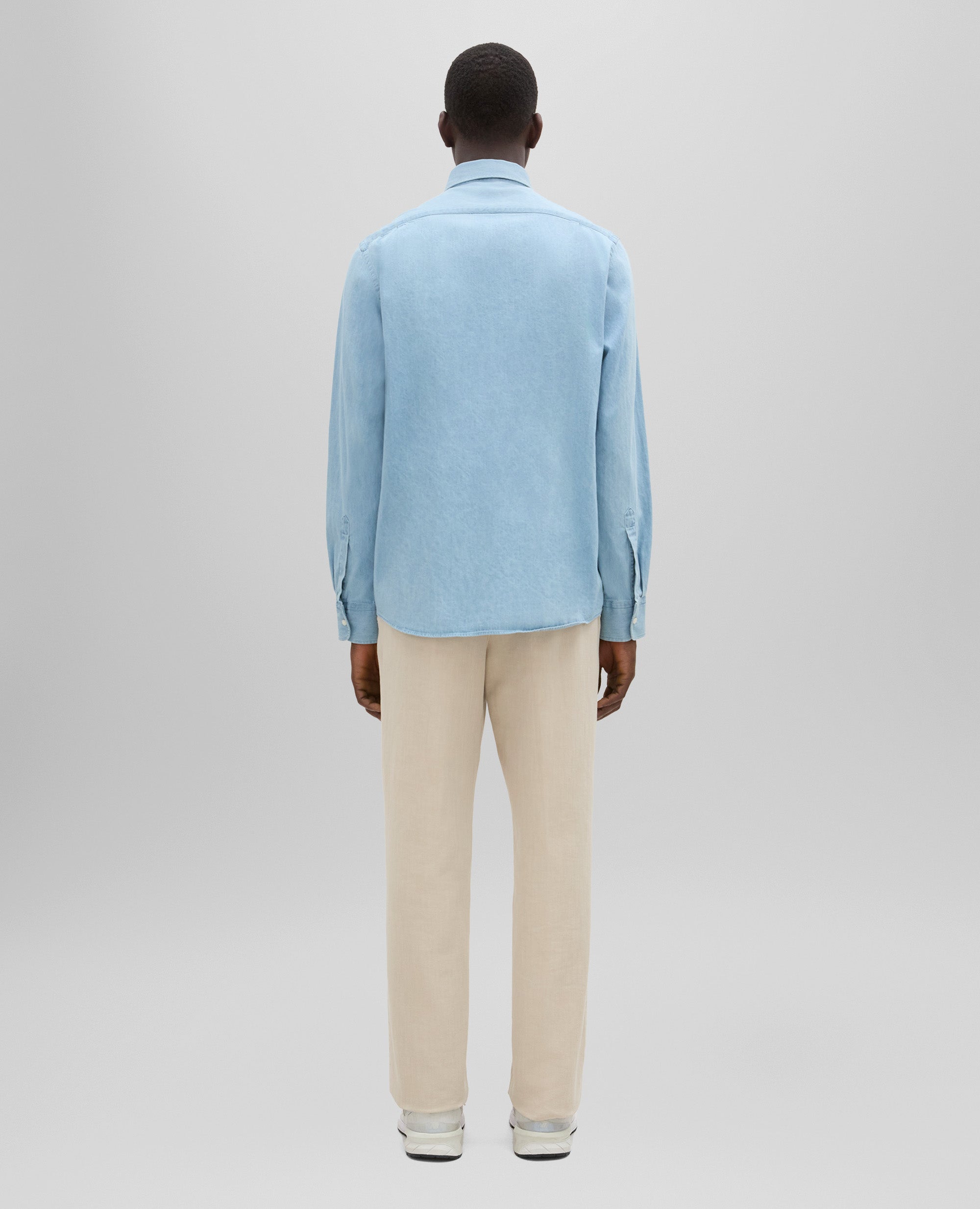 ASPESI シャンフレマイクロツイルシャツ CE33L069 10122 Chambray micro-twill vic shirt – ASPESI