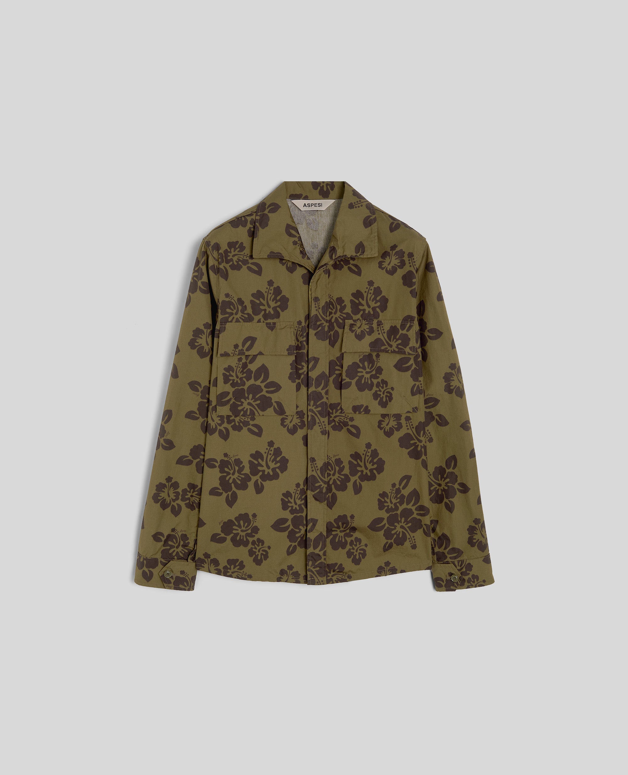 CAMICIA CAPA CON STAMPA HIBISCUS-FIORE MILITARE-FIORE MILITARE-FIORE MILITARE-FIORE MILITARE-FIORE MILITARE
