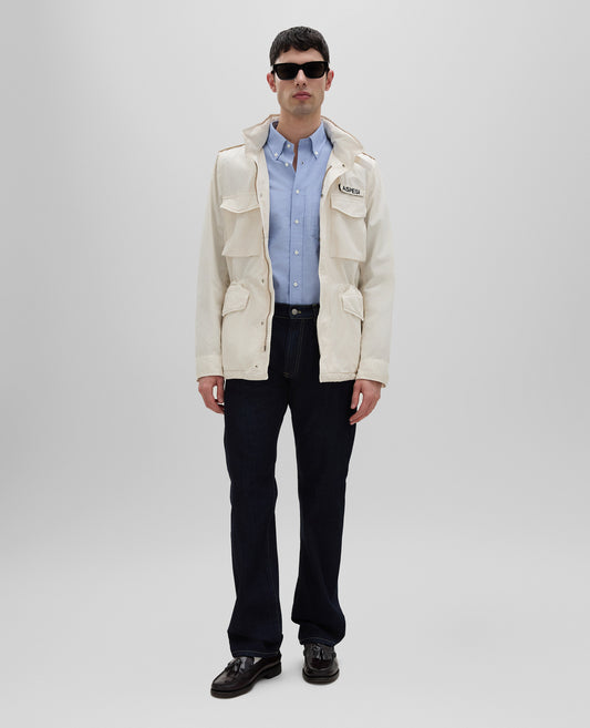 MINI FIELD JACKET VENTO IN GABARDINA-NATURALE-NATURAL-NATURAL-NATURLICH-NATUREL