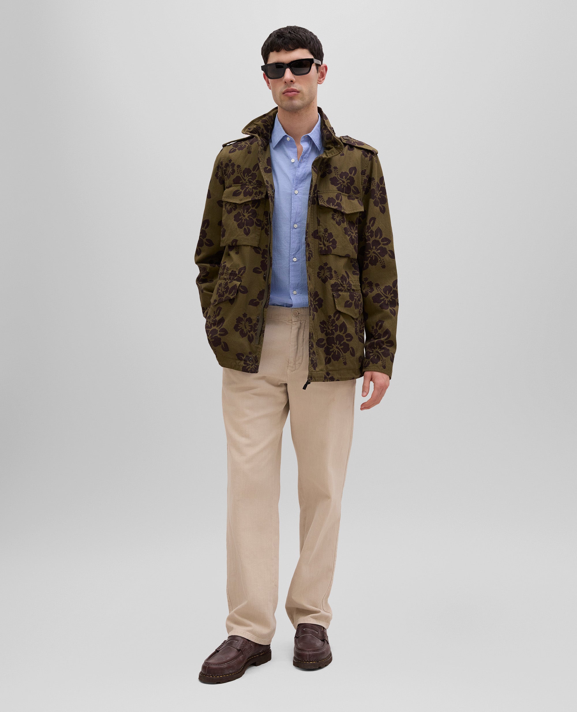 Hibiscus print vento mini field jacket – ASPESI