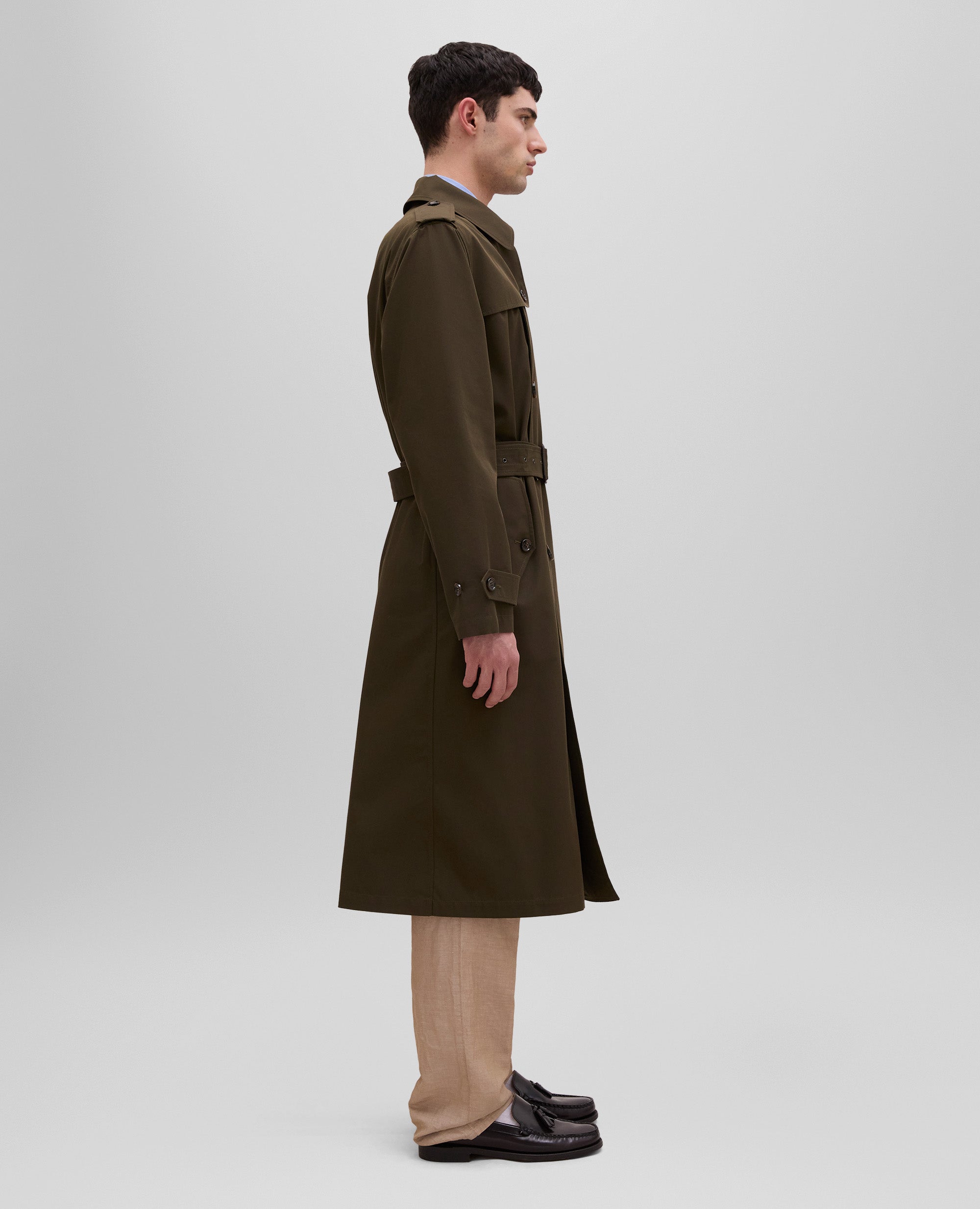 [試着のみ]ASCLO Wool Over Trench Coat 試着のみ]ASCLO Wool Over Trench Coat