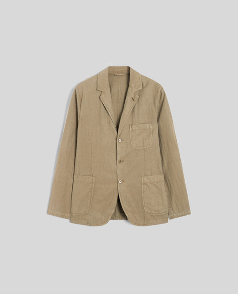 アスペジ ASPESI コットンリネン ワークジャケット ライトベージュサイズS CRAFT STANDARD BOUTIQUE コットンリネンワークジャケット