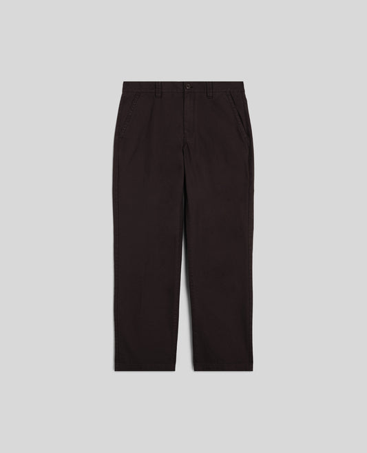 PANTALON LAB EN TOILE RUSTIQUE DE COTON ET DE LIN - MARRON - ASPESI