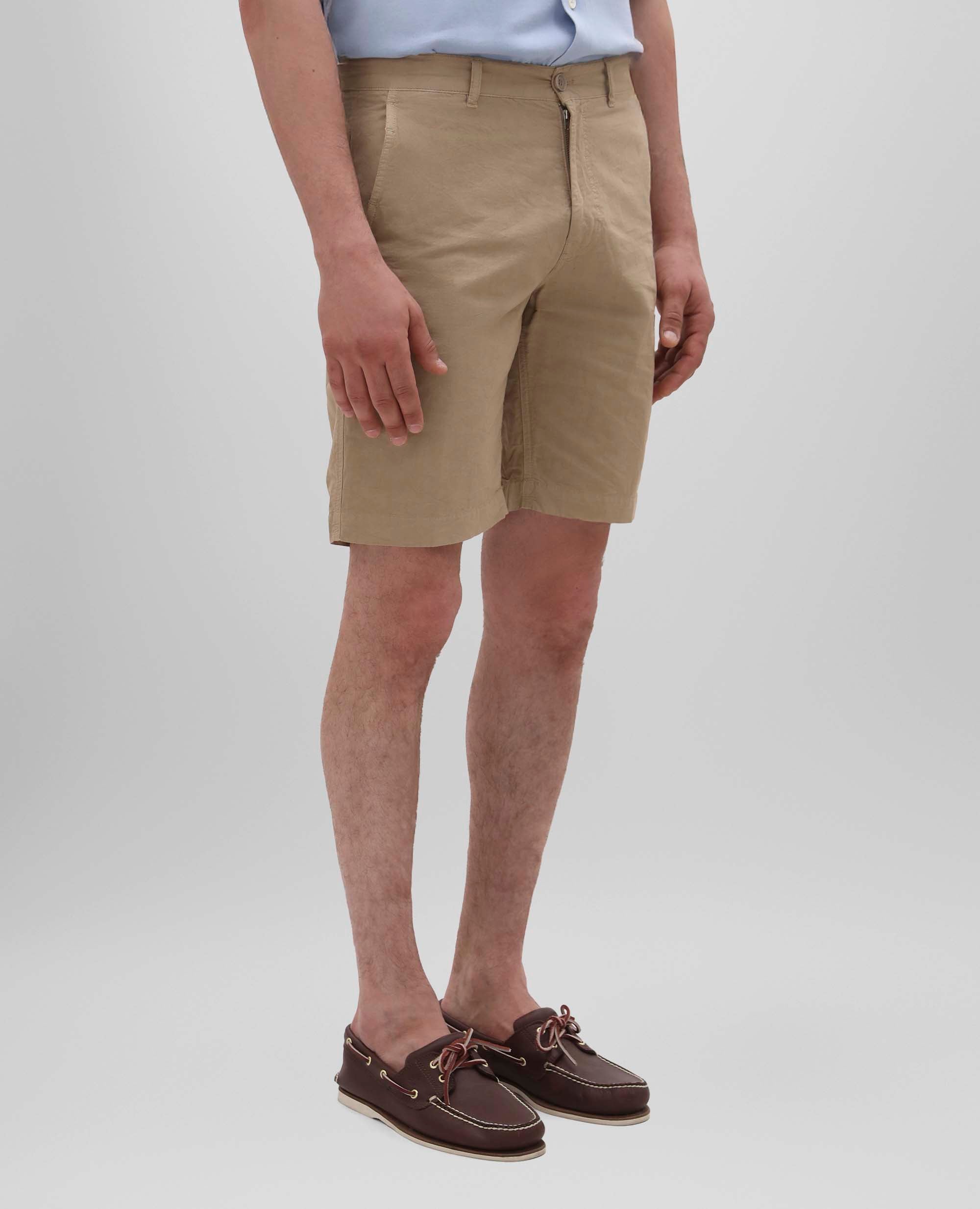 Slub cotton and linen bermuda shorts – ASPESI