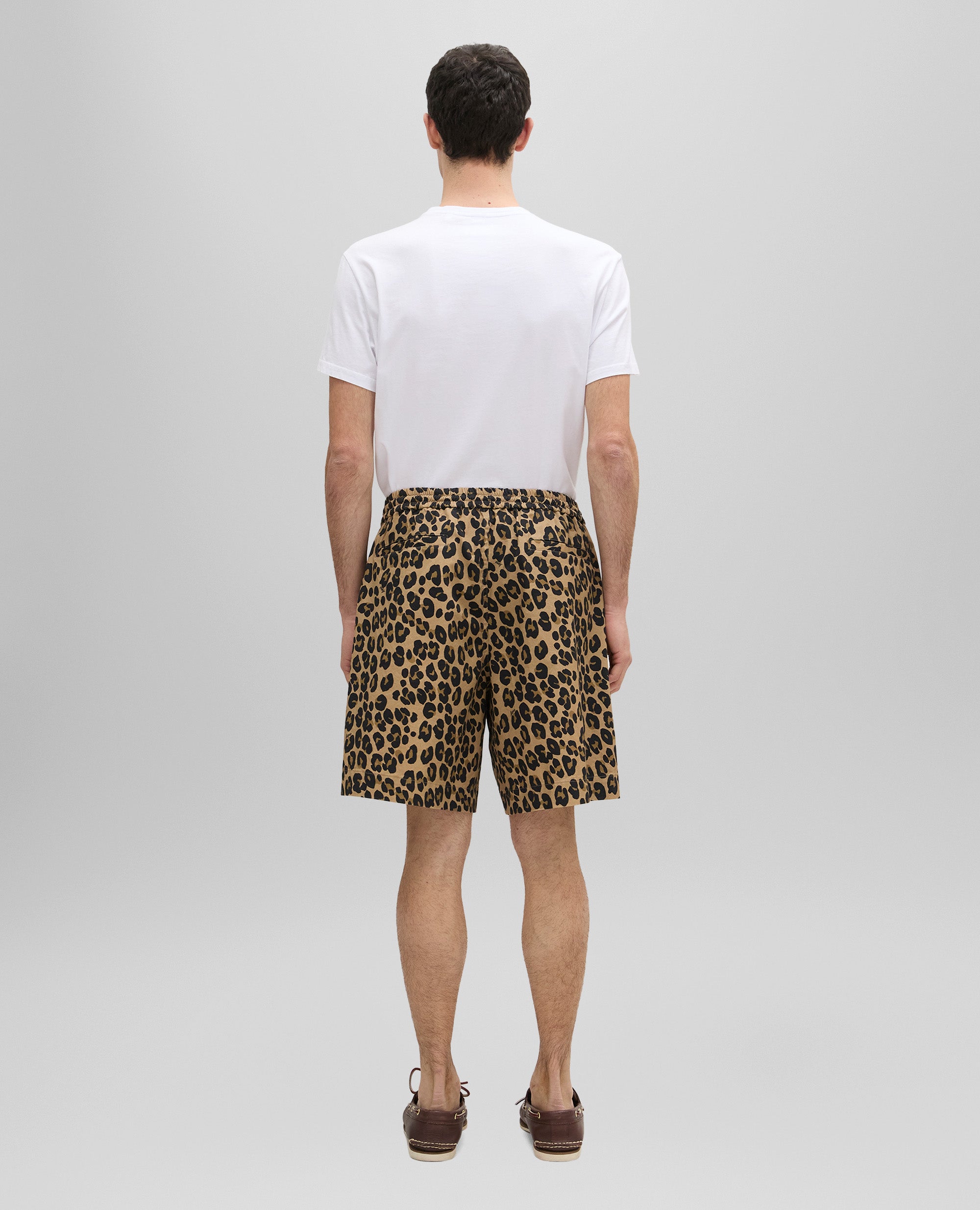 【PARTIMENTO】 Leopard Shorts / 追跡付 All in Motion Mid-Rise Run Shorts Green Leopard Zip Pocket