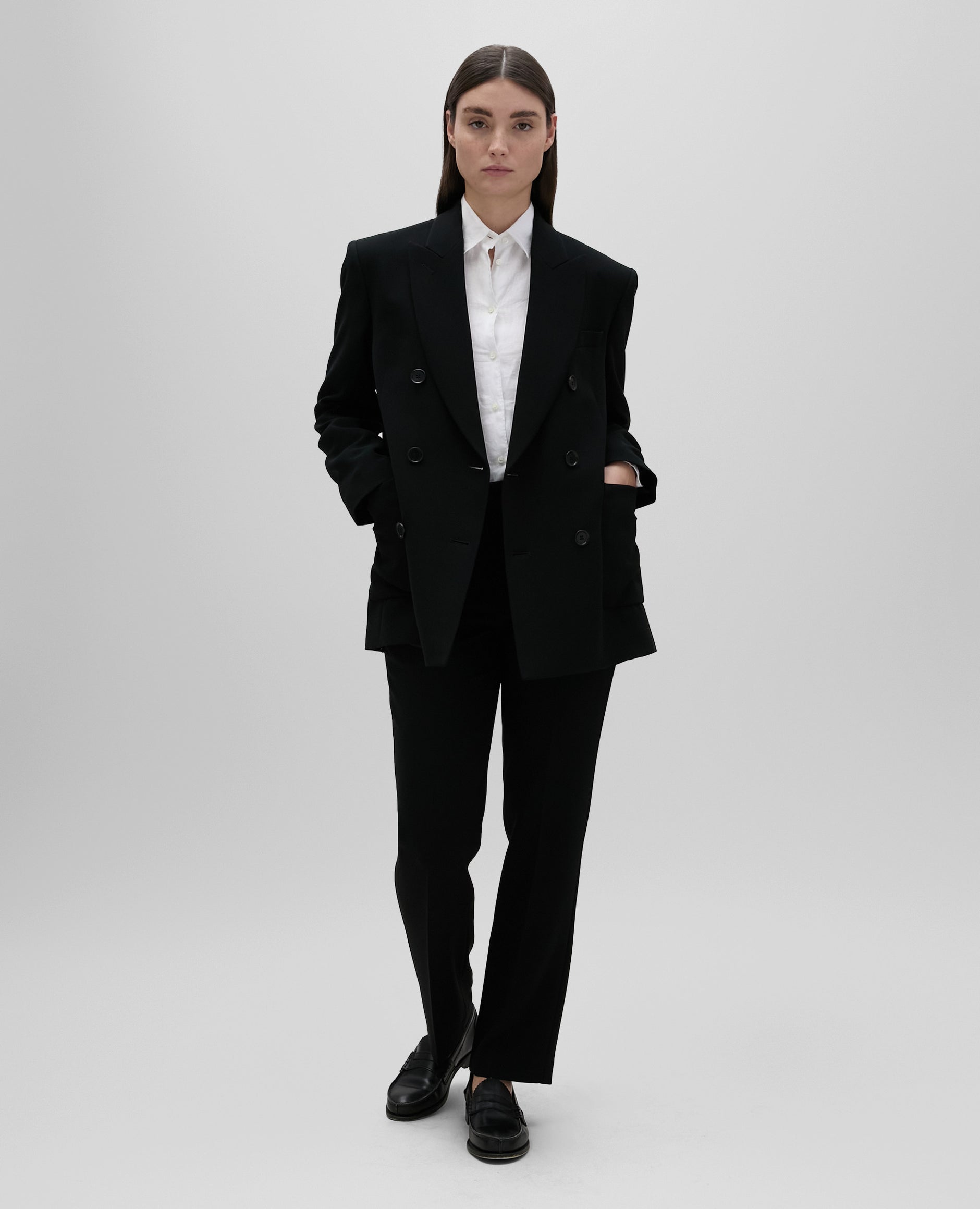 パンツ Aspesi Black Crepe Cady Trousers Crepe cady trousers – ASPESI