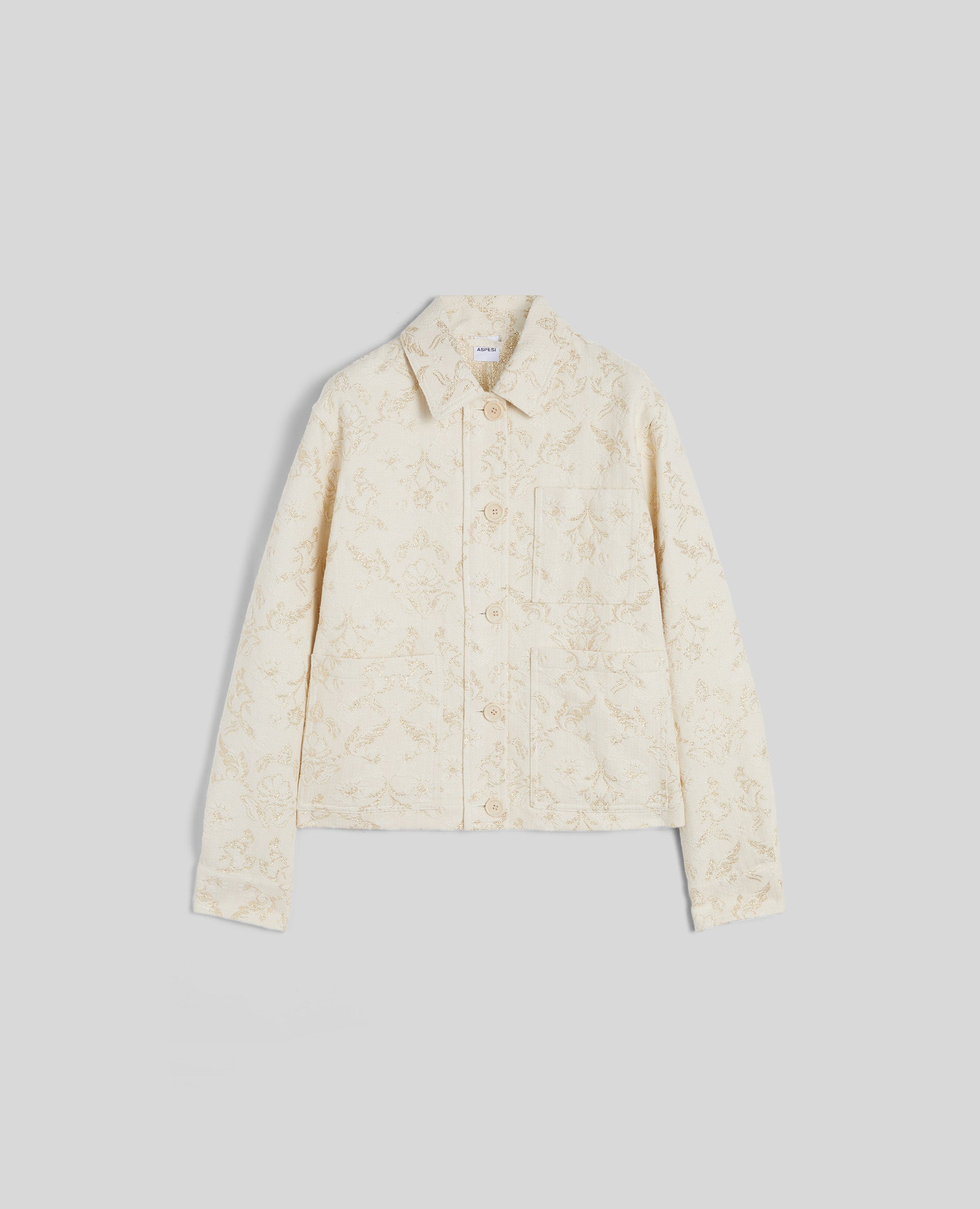GIACCA IN JACQUARD LUREX-NATURALE-NATURAL-NATURAL-NATURLICH-NATUREL