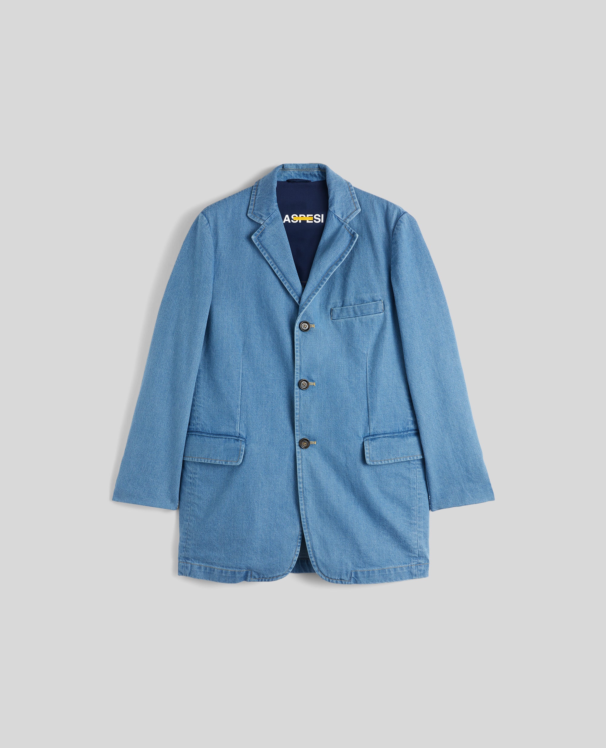 GIACCA IN DENIM DI PURO COTONE-DENIM CHIARO-LIGHT DENIM-DENIM CLARO-HELLES DENIM-DENIM CLAIR