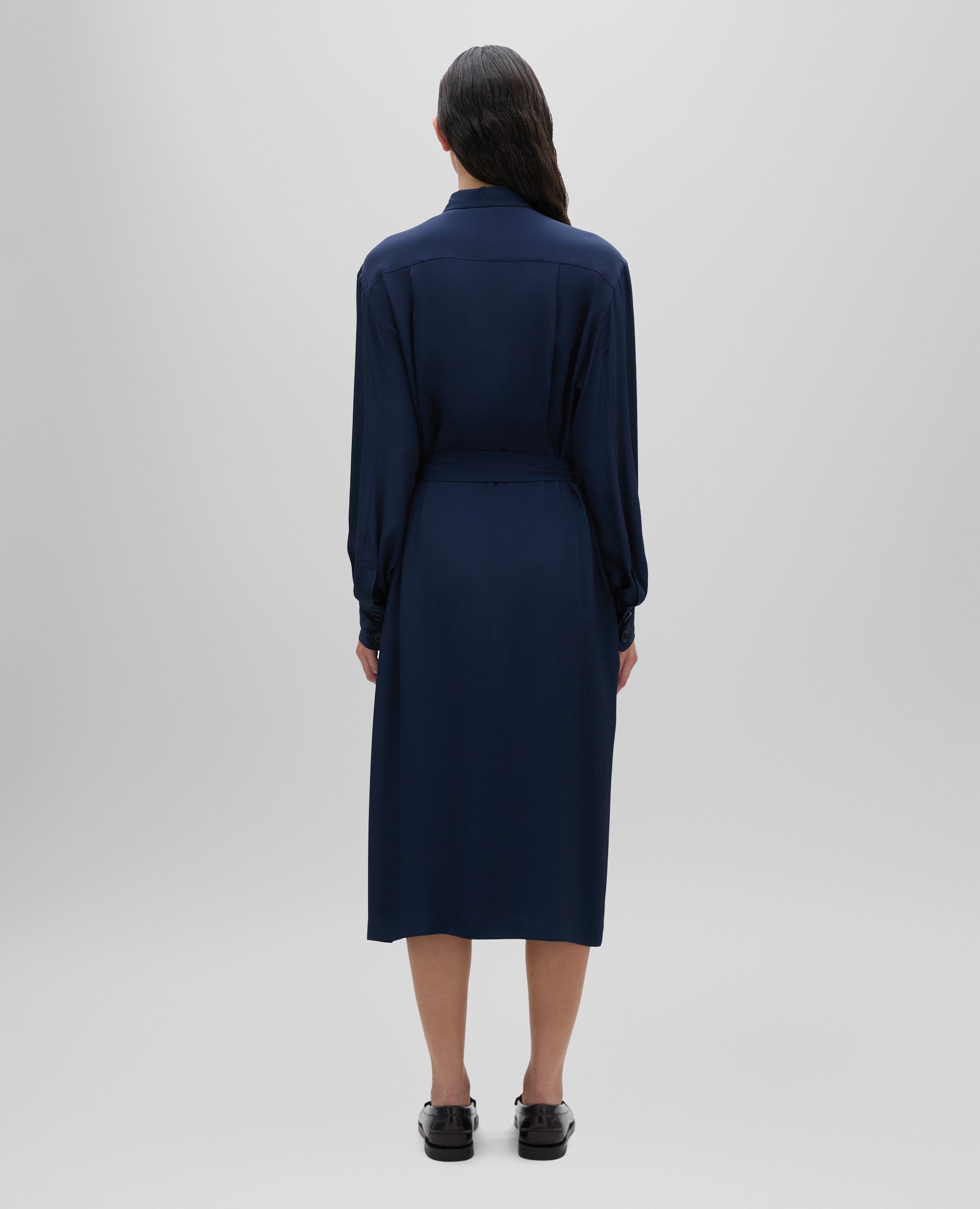 Silk crepe de chine long dress – ASPESI