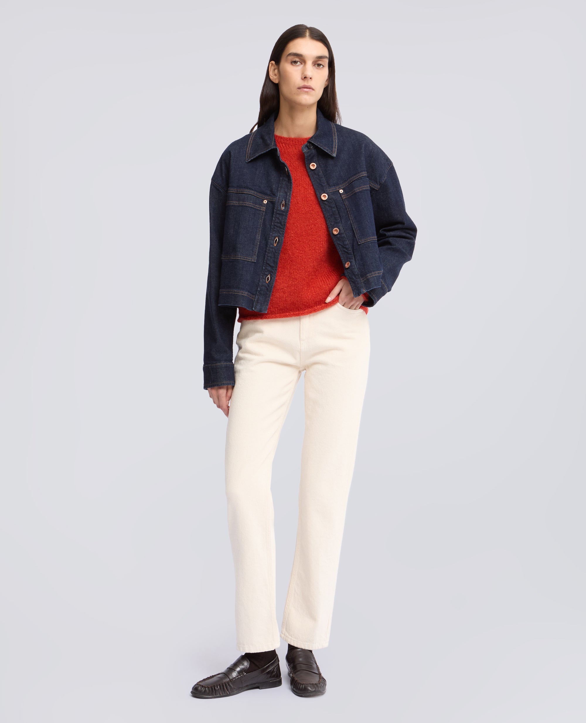 GIUBBOTTO IN DENIM DI COTONE - - BLU - ASPESI