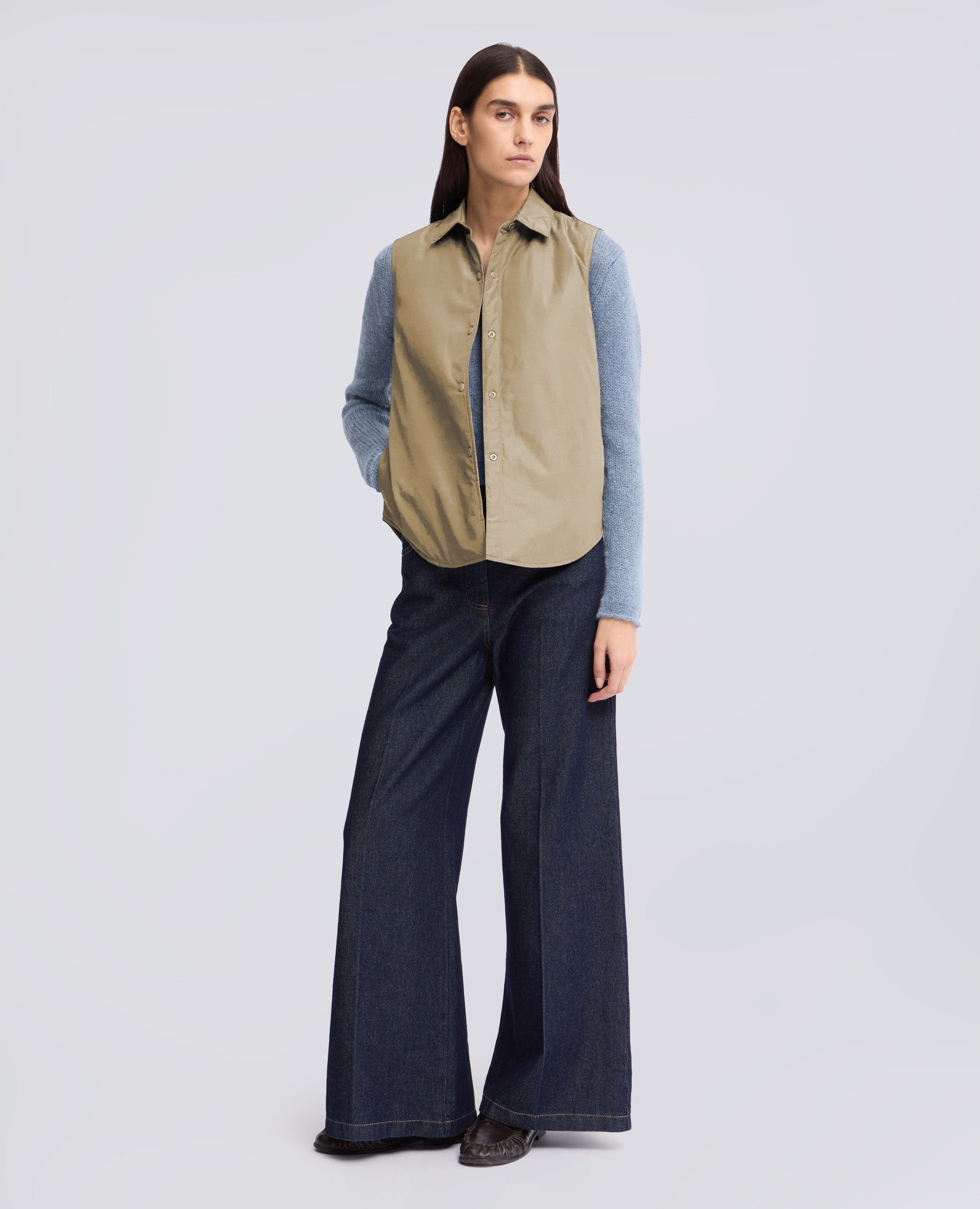 GILET DOT IN NYLON - BEIGE - ASPESI