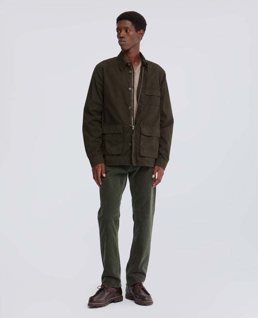 OVERSHIRT IN GABARDINE DI COTONE TINTO CAPO - VERDE - ASPESI