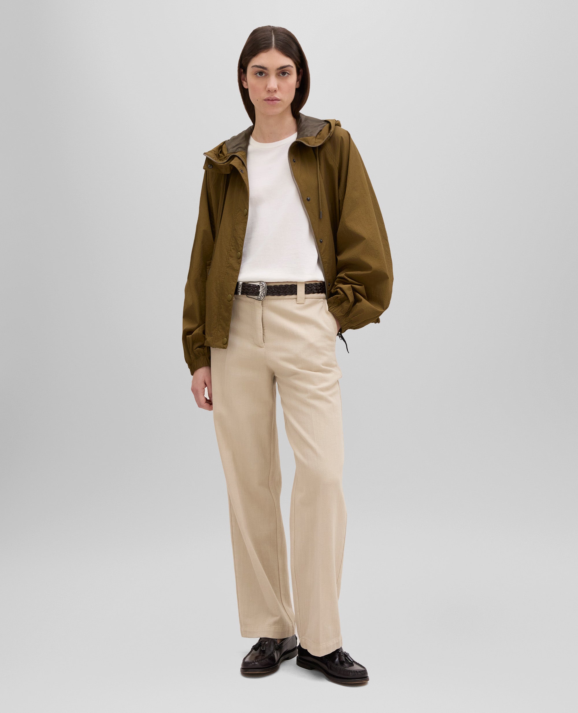 GIUBBOTTO LEA IN MICRO TWILL DI NYLON-BRONZO-BRONZE-BRONCE-BRONZE-BRONZE