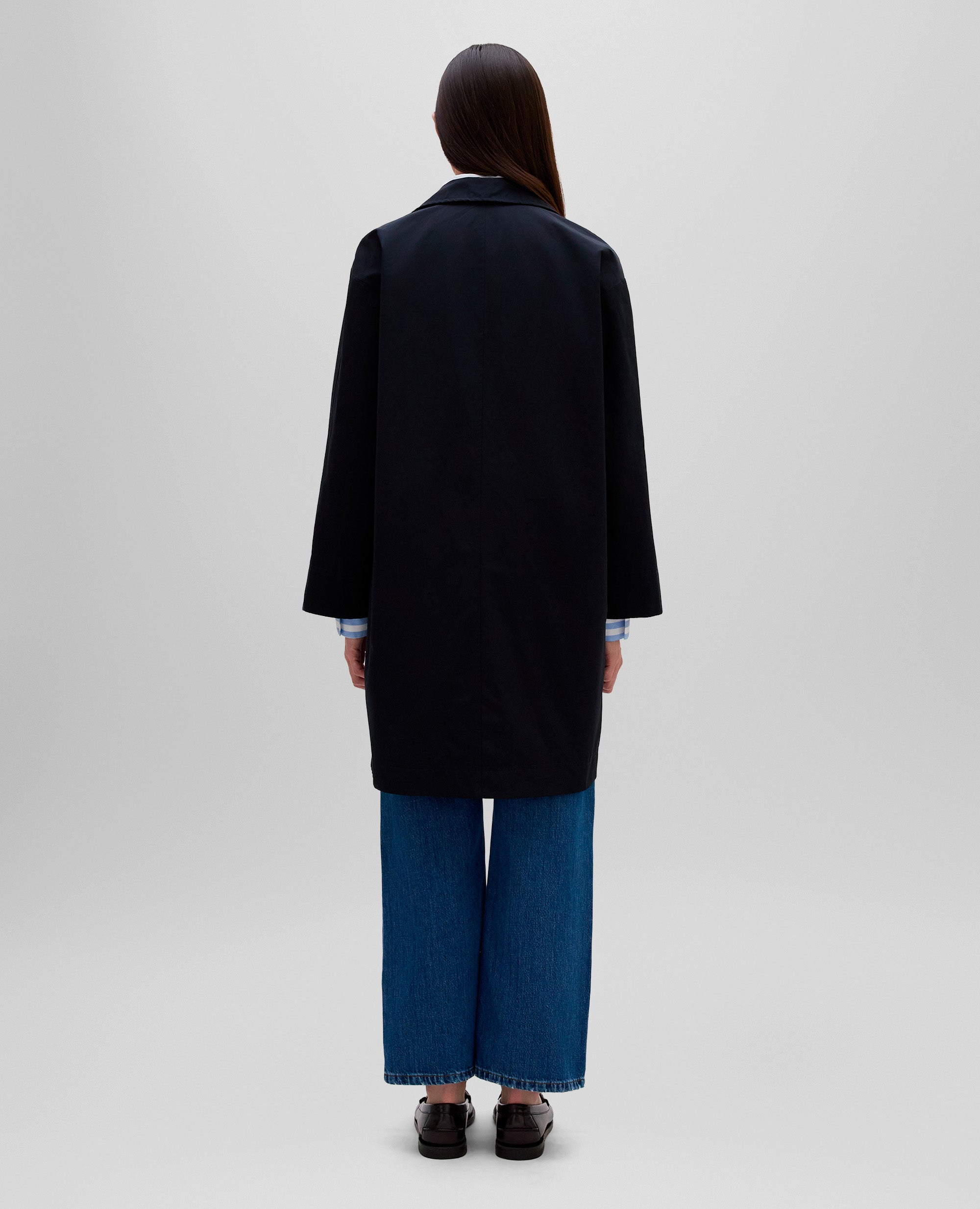 SOPRABITO KAIAH IN TELA DI MISTO COTONE-BLU NAVY-NAVY BLUE-AZUL MARINO-MARINEBLAU-BLEU MARINE