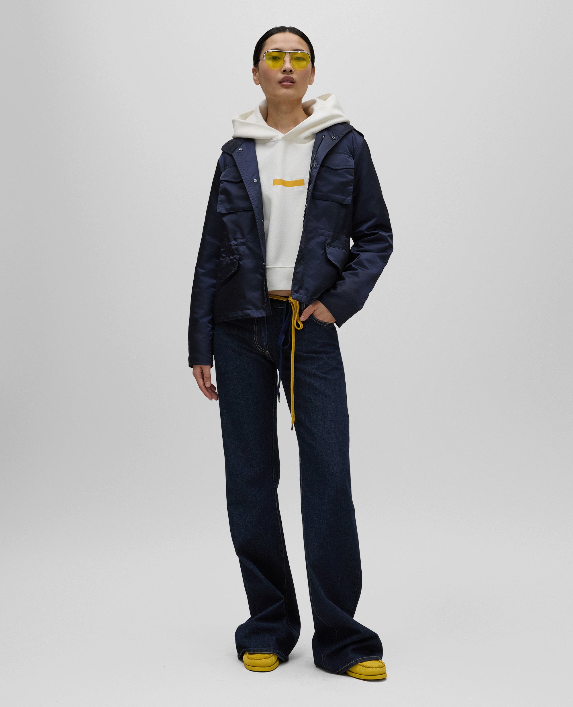 FIELD JACKET IN RASO BOMBER POLIAMMIDE IDROREPELLENTE-NAVY-NAVY-AZUL MARINO-NAVY-NAVY