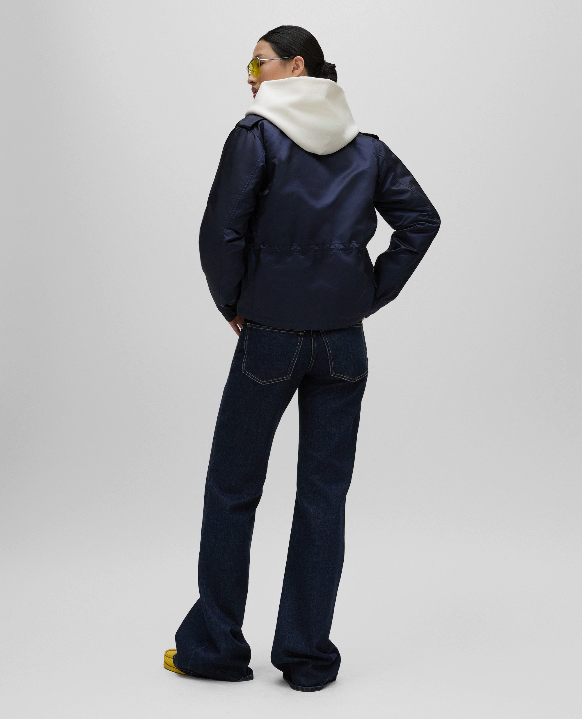 FIELD JACKET IN RASO BOMBER POLIAMMIDE IDROREPELLENTE-NAVY-NAVY-AZUL MARINO-NAVY-NAVY