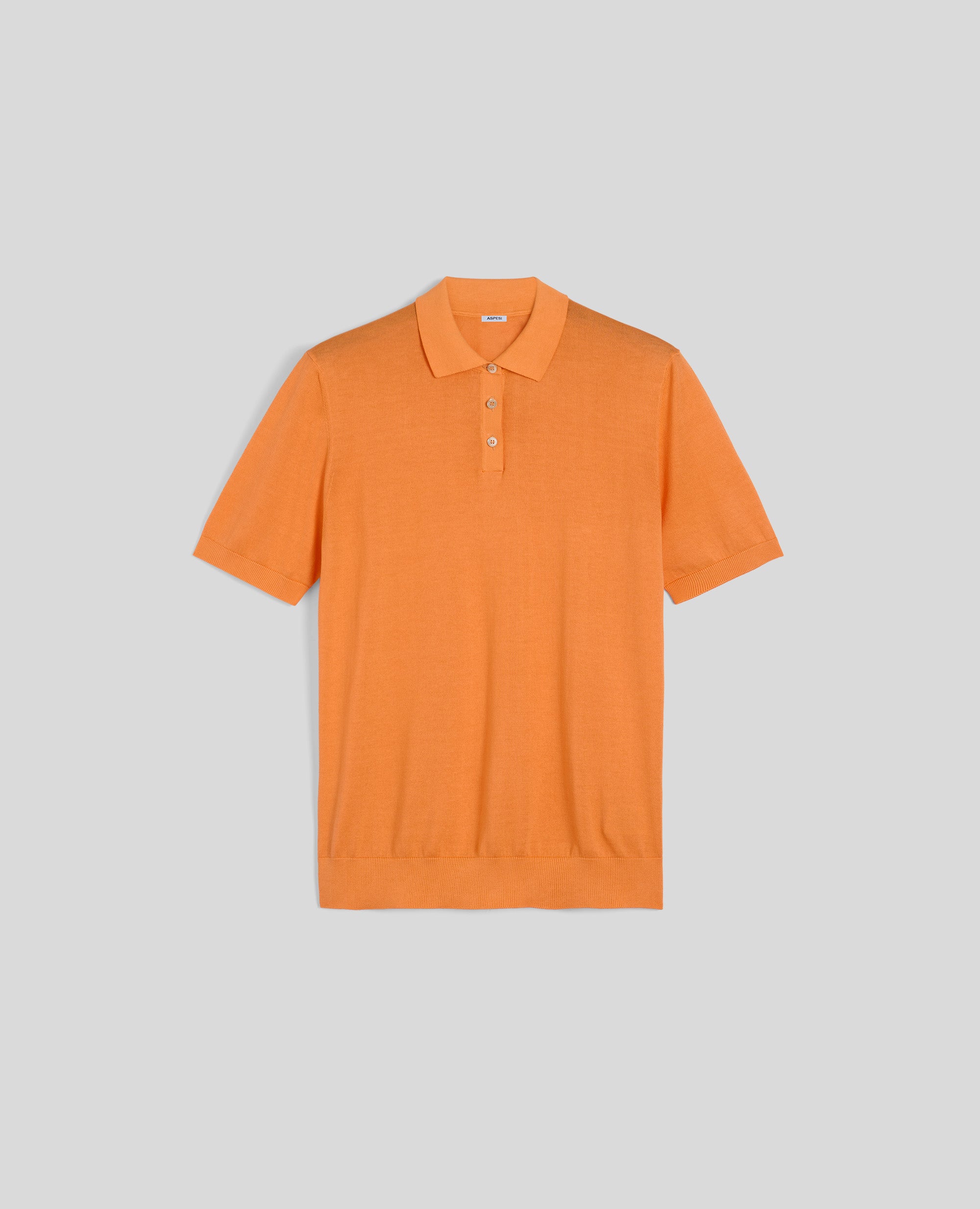 POLO IN COTONE CON BOTTONI IN MADREPERLA-MELONE-MELONE-MELONE-MELONE-MELONE