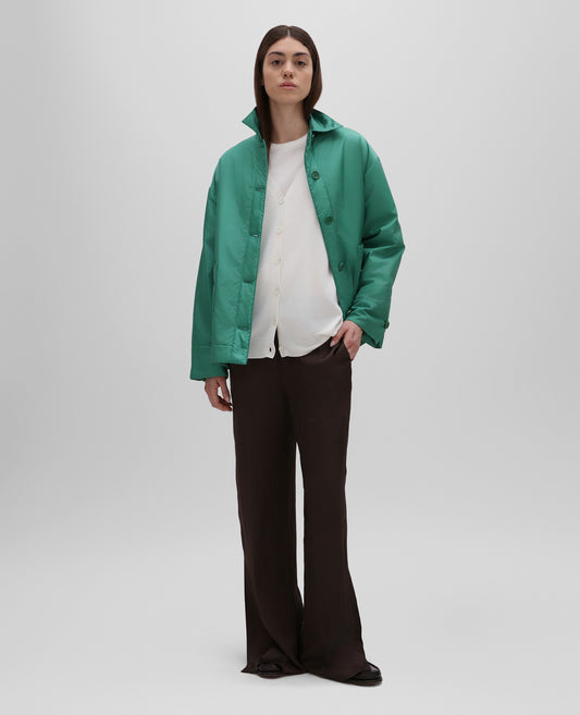 CARDIGAN IN MAGLIA DI MISTO COTONE, SETA E LINO-BIANCO-WHITE-BLANCO-WEISS-BLANC