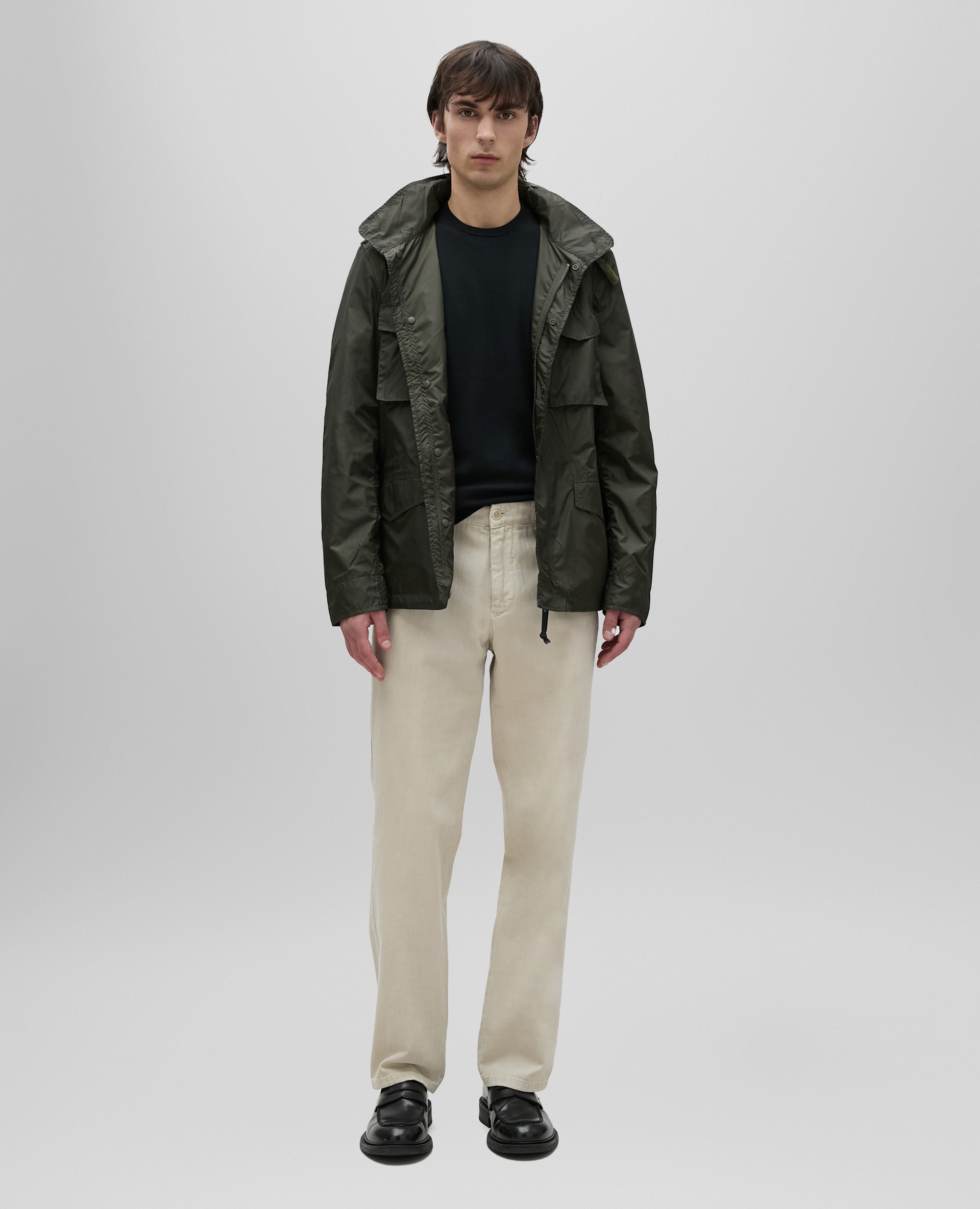 MAGLIA GIROCOLLO IN COTONE-NERO-BLACK-NEGRO-SCHWARZ-NOIR