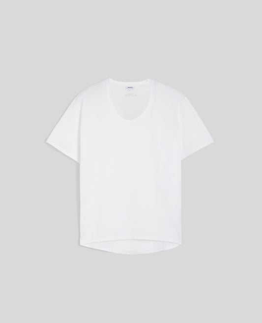 T-SHIRT IN JERSEY DI COTONE-BIANCO-WHITE-BLANCO-WEISS-BLANC