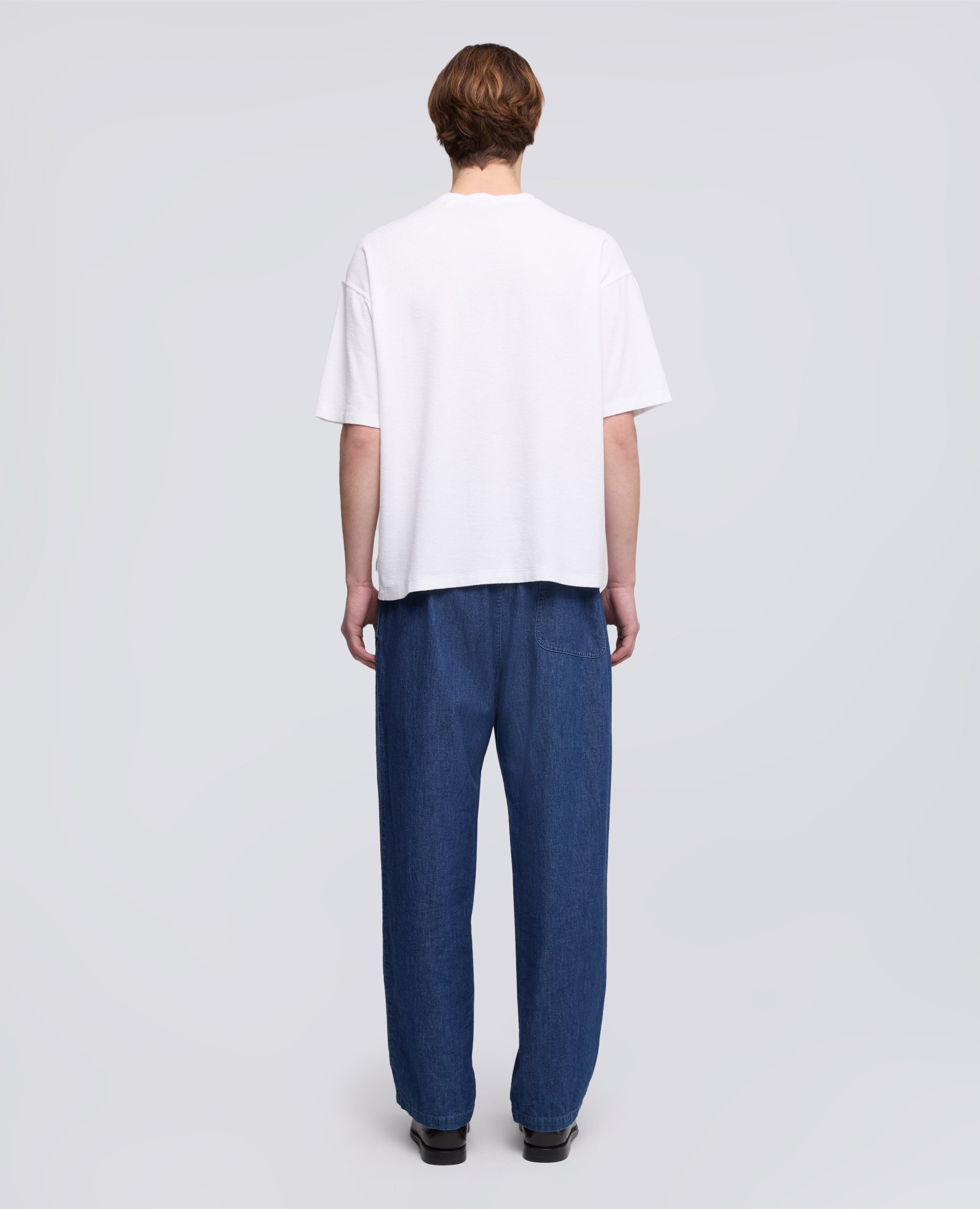 T-SHIRT IN JERSEY EFFETTO SPUGNA CON TASCHINO-BIANCO-WHITE-BLANCO-WEISS-BLANC