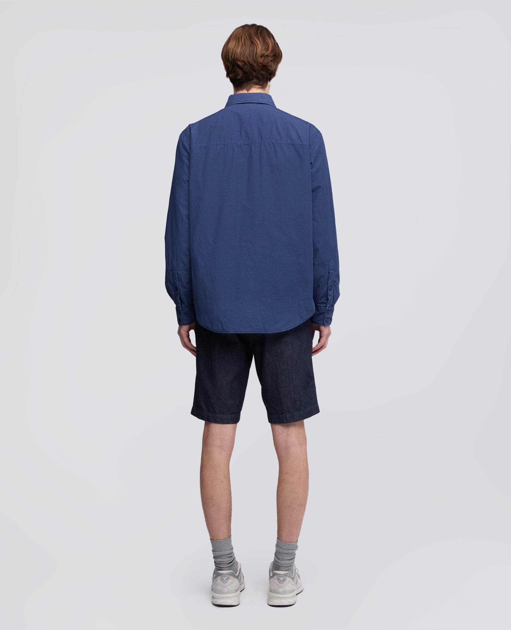 CAMICIA 13 PIU IN POPELINE DI COTONE-AVIO-AIR FORCE BLUE-AZUL MILITAR-AIR-BLEU AVIATION