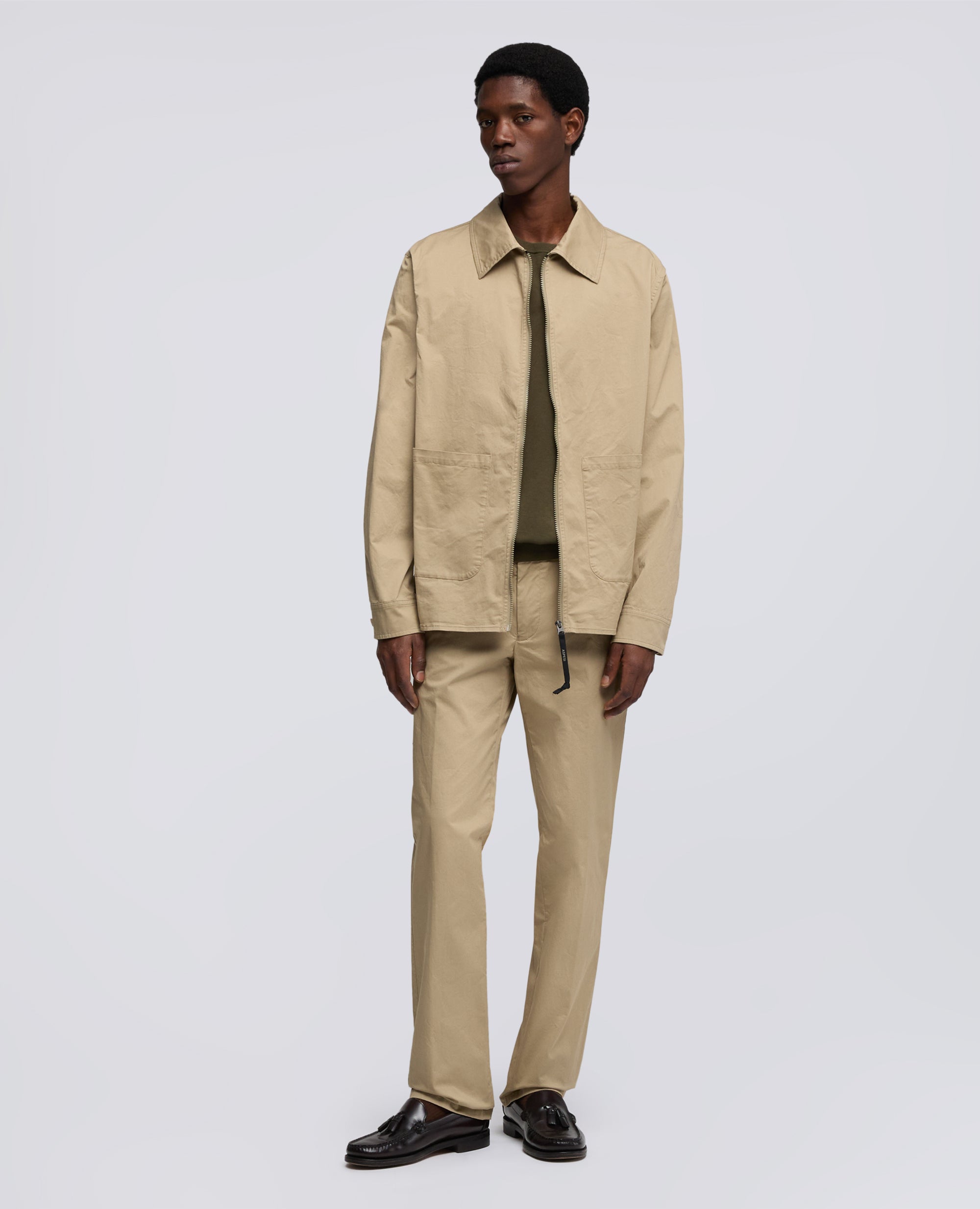 CAMICIA IN TWILL DI COTONE-COLONIALE-COLONIAL BEIGE-COLONIAL-KOLONIALBEIGE-COLONIAL