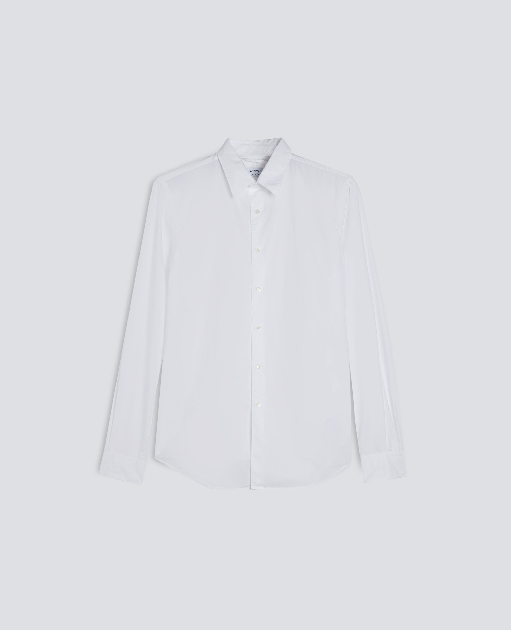 CAMICIA IN POPELINE DI COTONE LEGGERO-BIANCO-WHITE-BLANCO-WEISS-BLANC