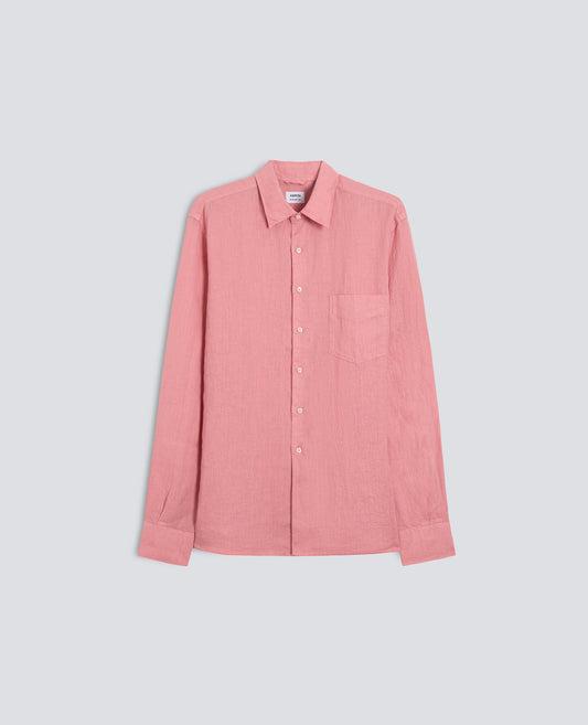 CAMICIA IN LINO LEGGERO CON TASCHINO-ROSA ANTICO-POWDER PINK-ROSA ANTICO-ROSA ANTICO-ROSA ANTICO