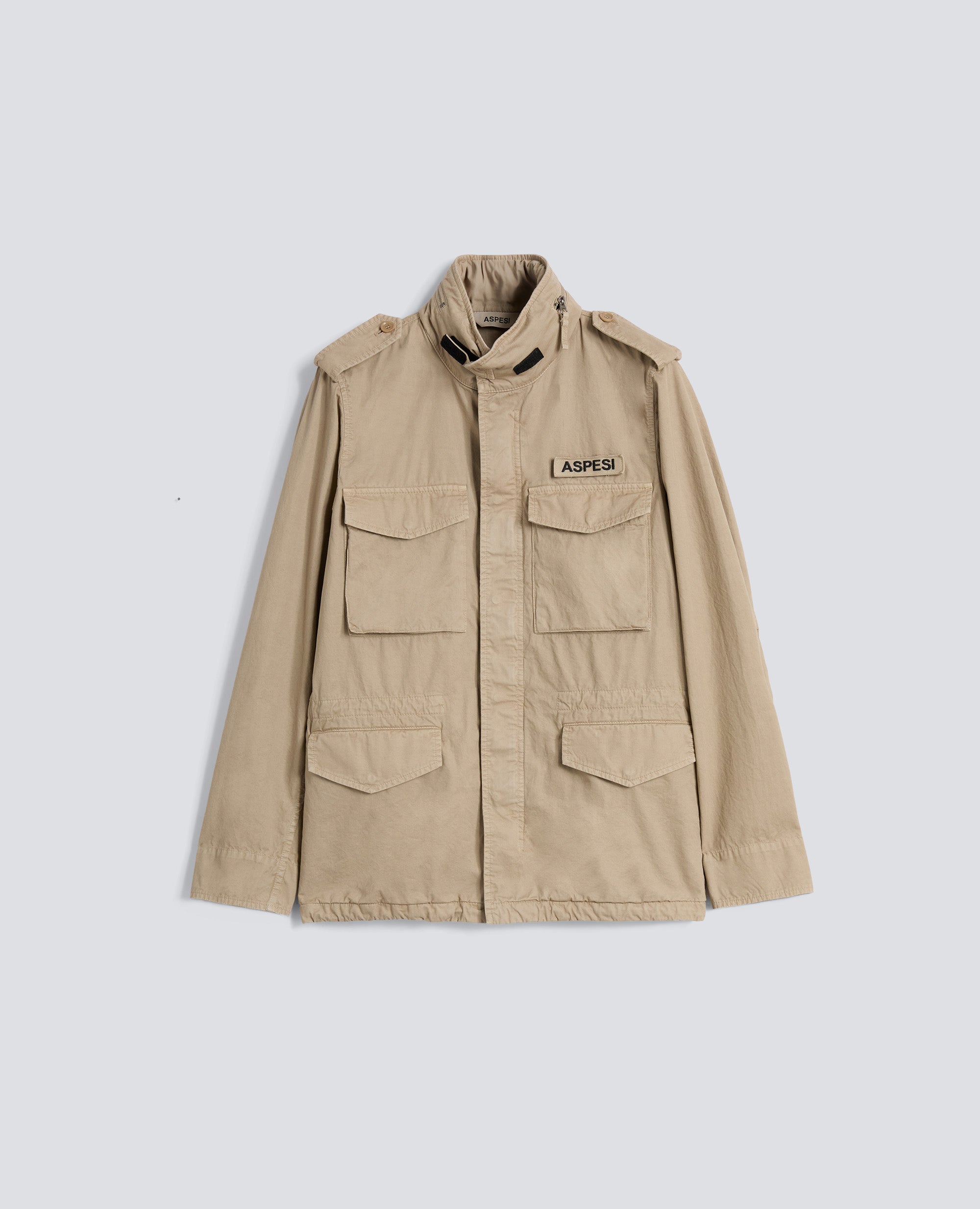 GIUBBOTTO MINI FIELD VENTO IN GABARDINA DI COTONE-BEIGE-BEIGE-BEIS-BEIGE-BEIGE