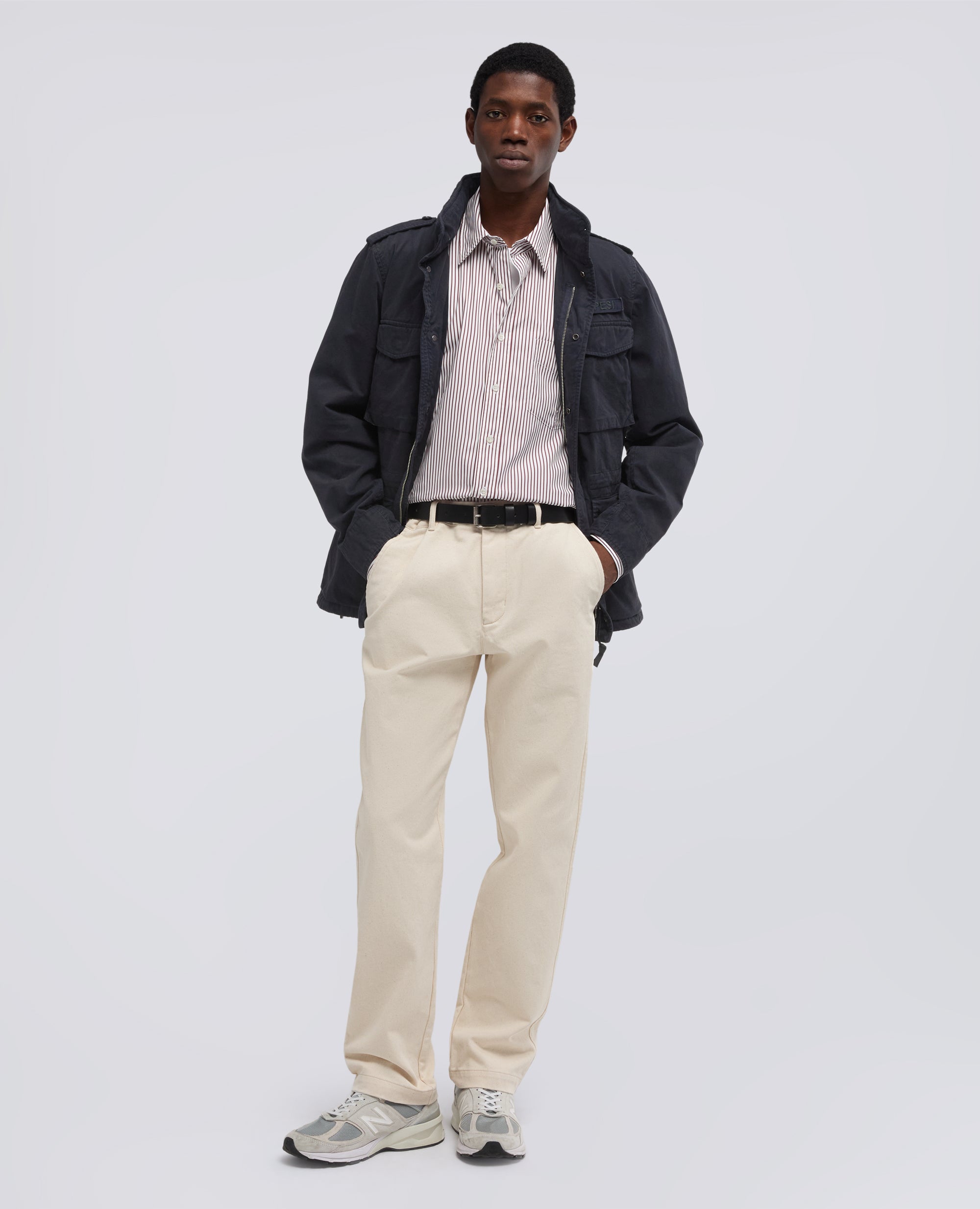 GIUBBOTTO MINI FIELD VENTO IN GABARDINA DI COTONE-NAVY-NAVY-AZUL MARINO-NAVY-NAVY