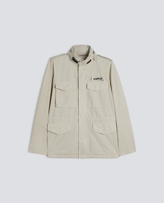 GIUBBOTTO MINI FIELD VENTO IN GABARDINA DI COTONE-SASSO-STONE-PIEDRA-STEIN-PIERRE